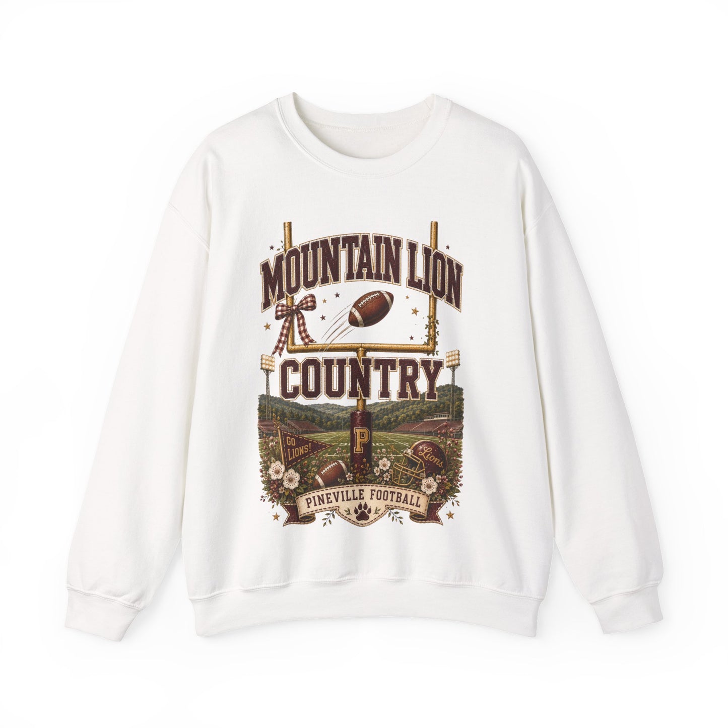 Mountain Lion Country Pineville Football Crewneck