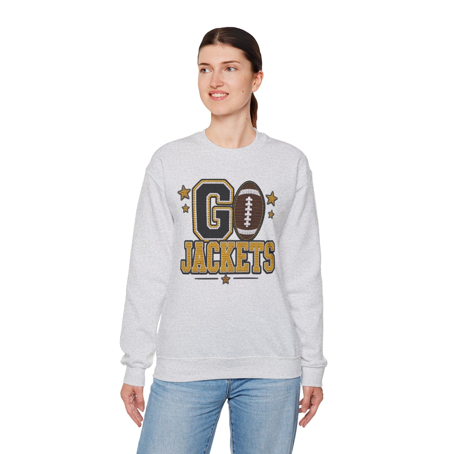Go Jackets Crochet Game Day Crewneck