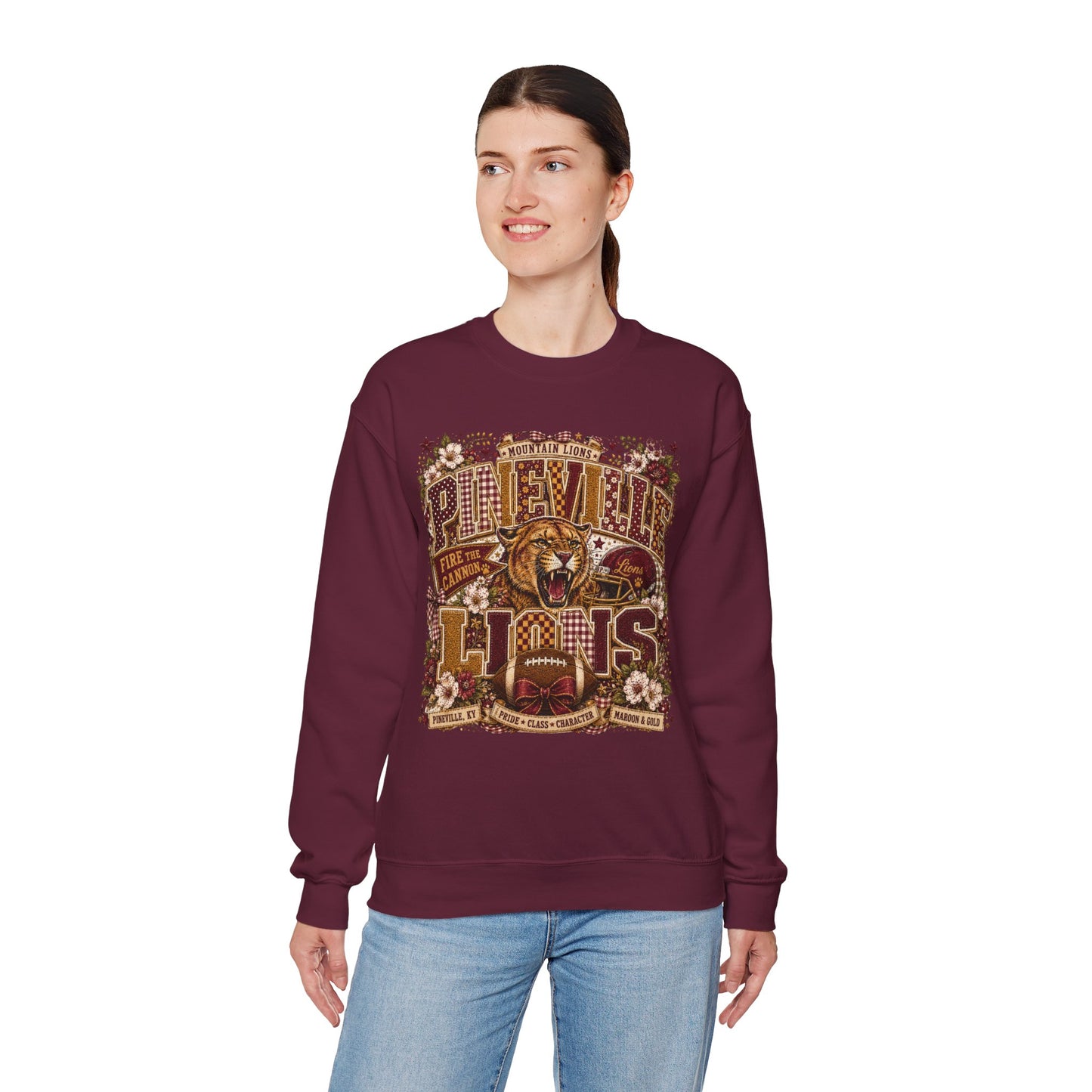 Pineville Lions Cottage Varsity Crewneck