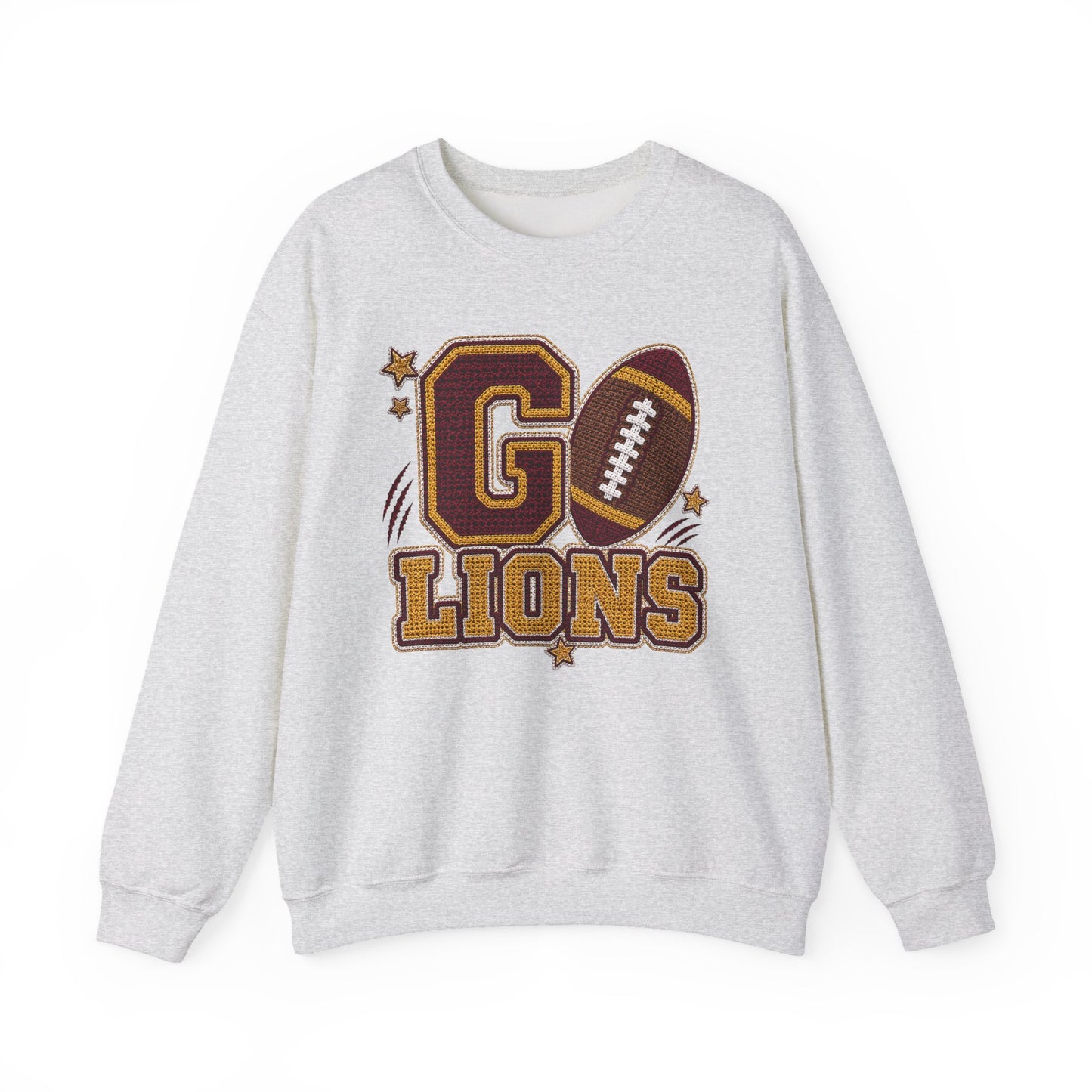 Go Lions Crochet Game Day Crewneck