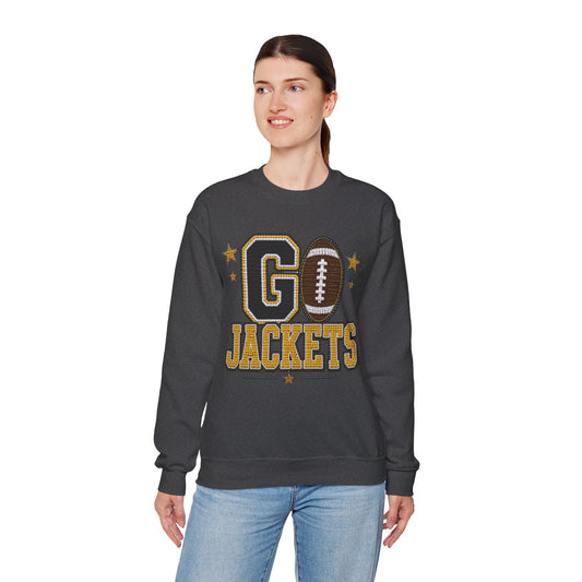 Go Jackets Crochet Game Day Crewneck