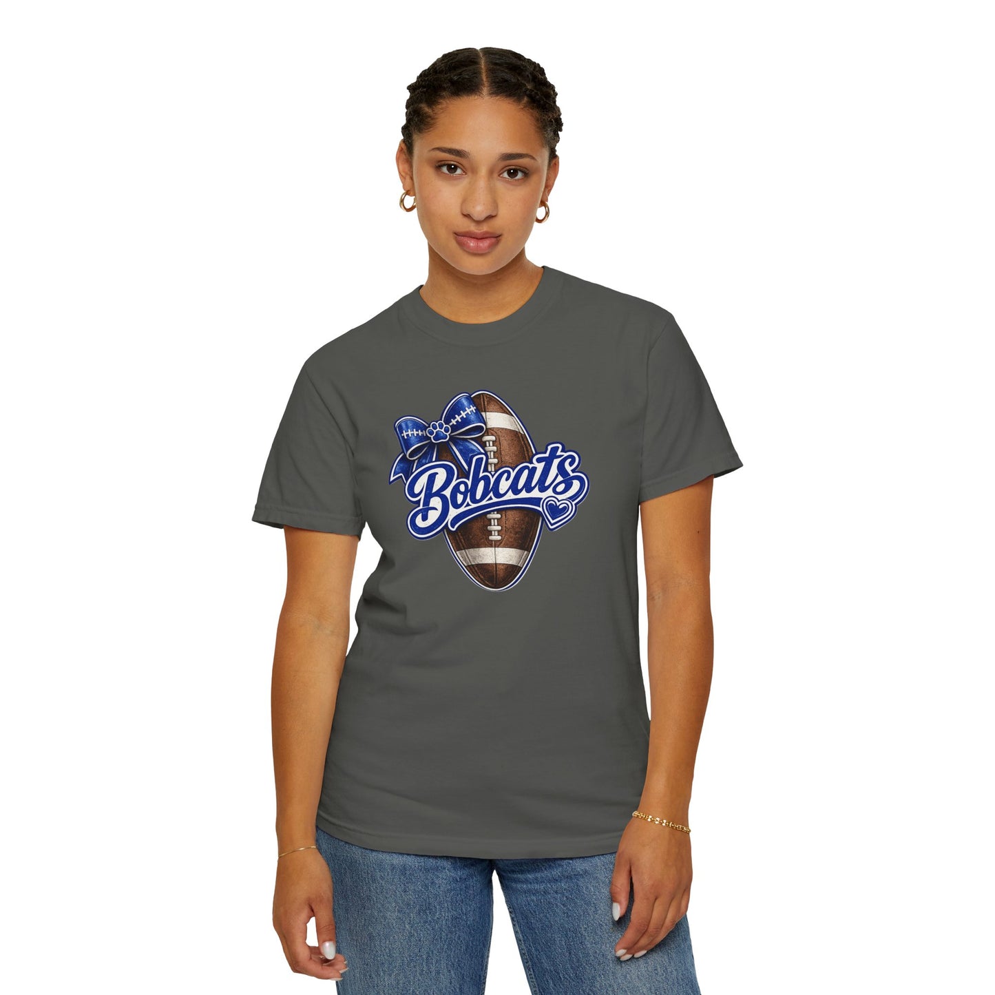 Bell County Bobcats Football Bow Comfort Colors® Tee