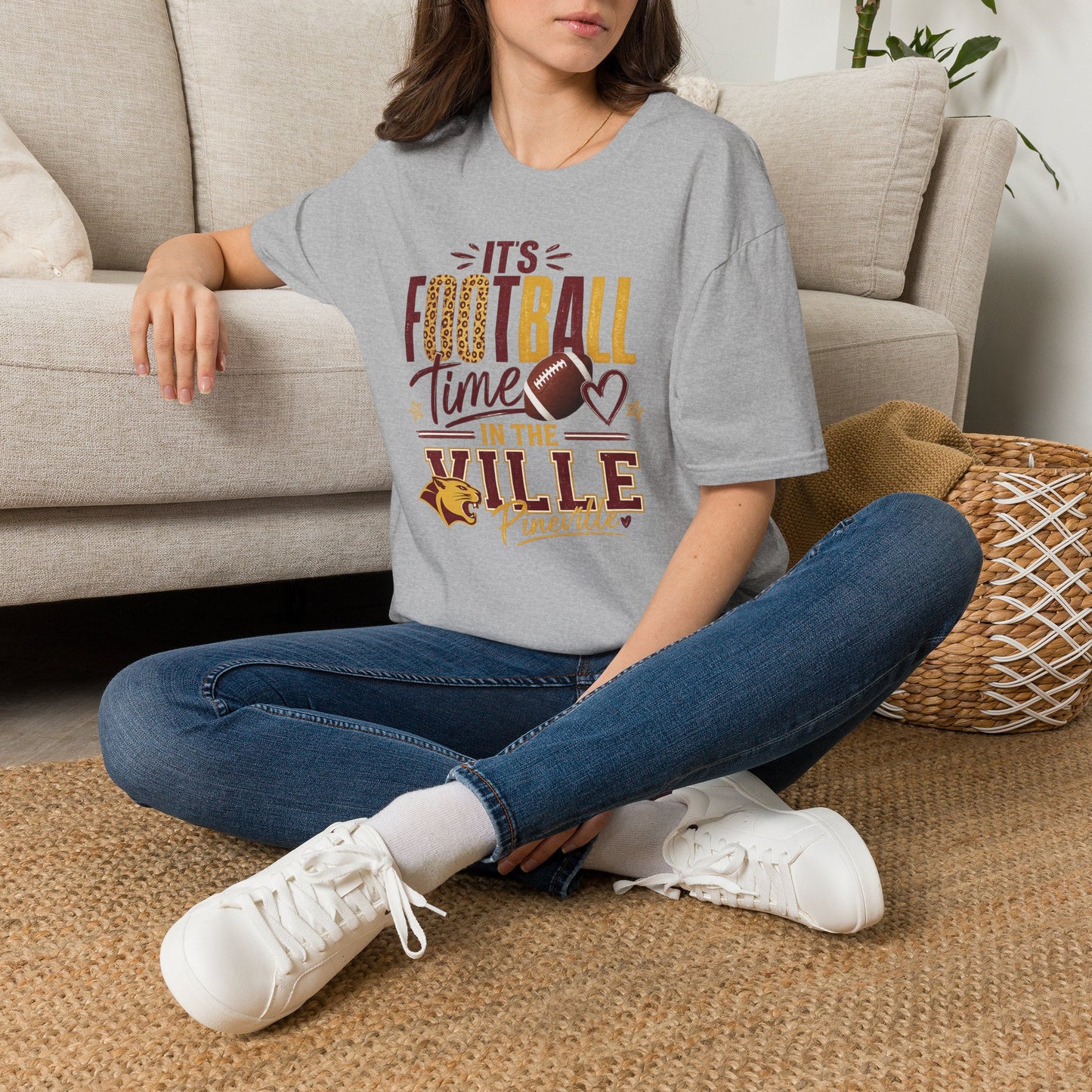 It’s Football Time in the Ville | Pineville Mountain Lions Game Day Gildan Graphic Tee