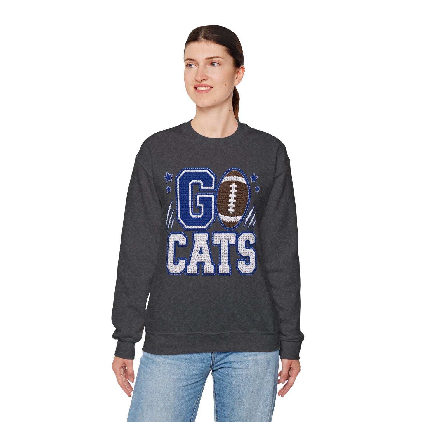 Go Cats Crochet Game Day Crewneck