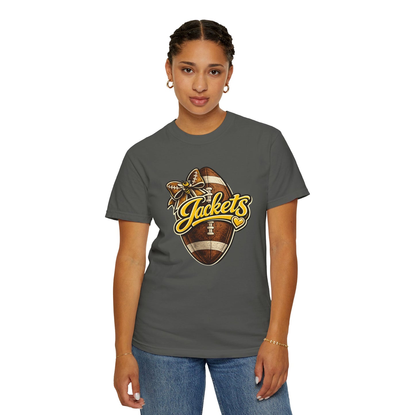 Middlesboro Yellow Jackets Football Bow Comfort Colors® Tee