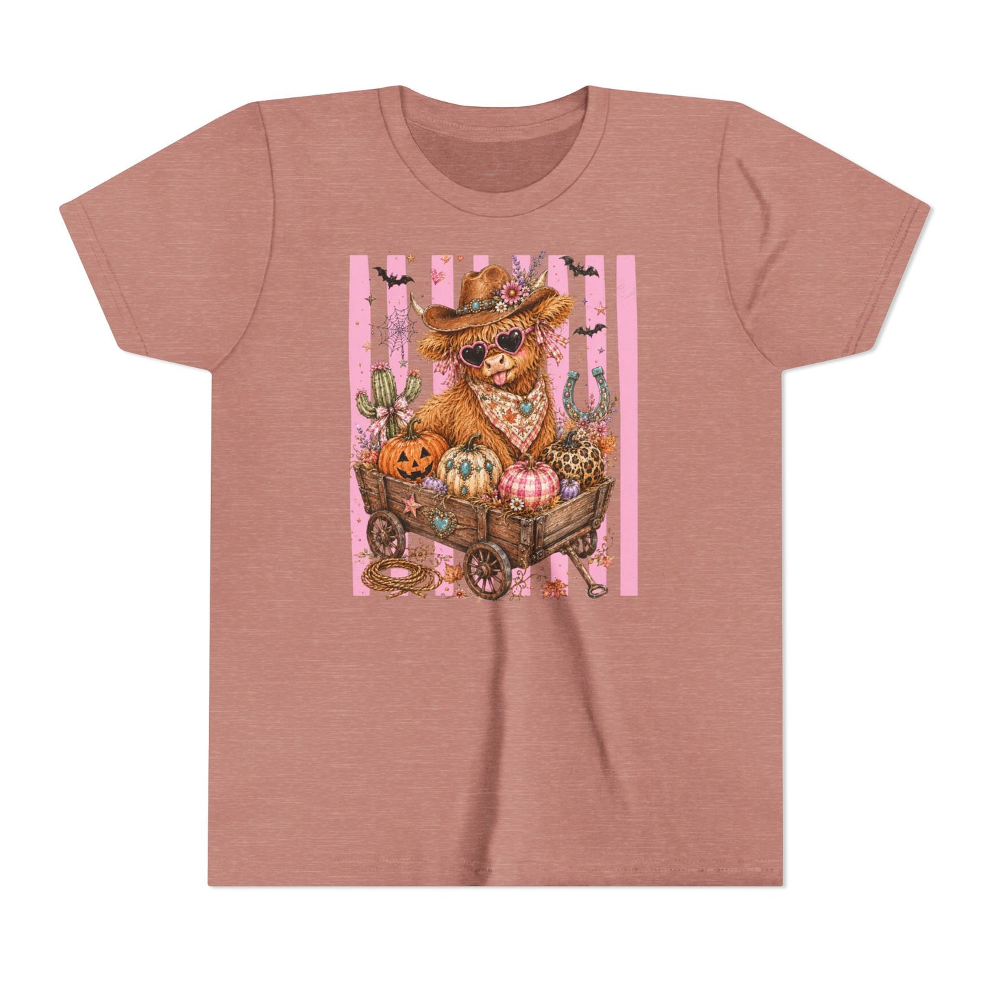 Fall Highland Cow Wagon | Youth Tee