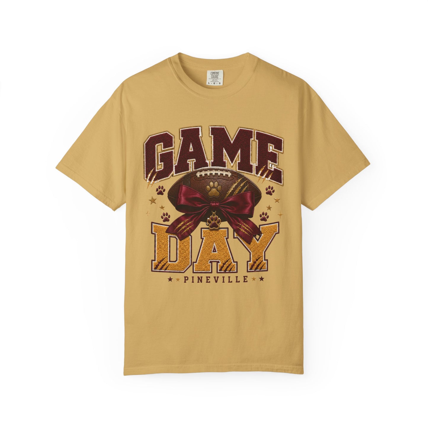 Pineville Lions Bow Game Day Comfort Colors Tee