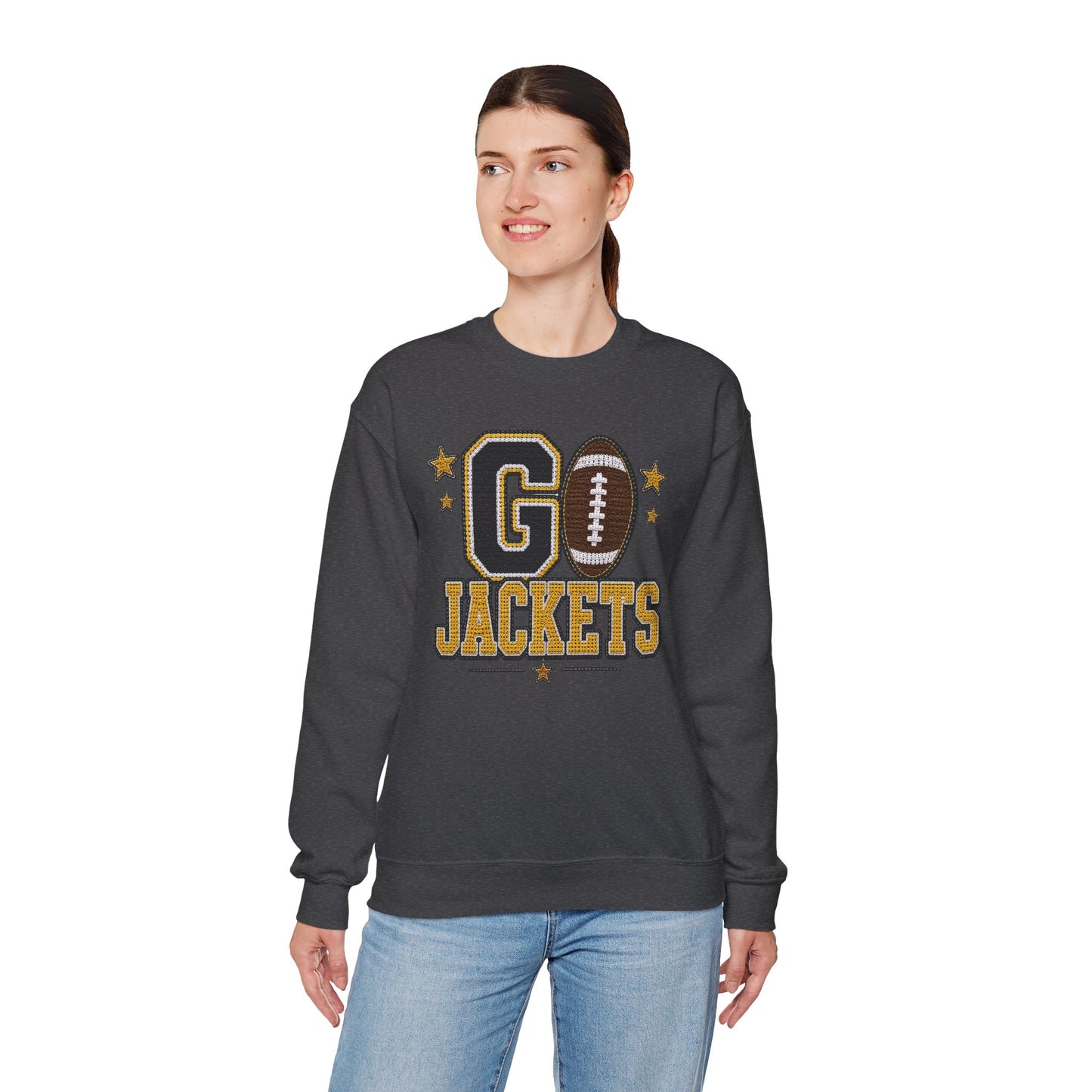 Go Jackets Crochet Game Day Crewneck