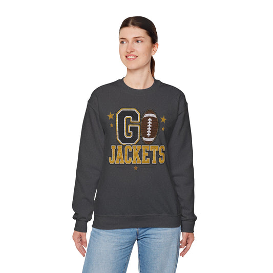 Go Jackets Crochet Game Day Crewneck