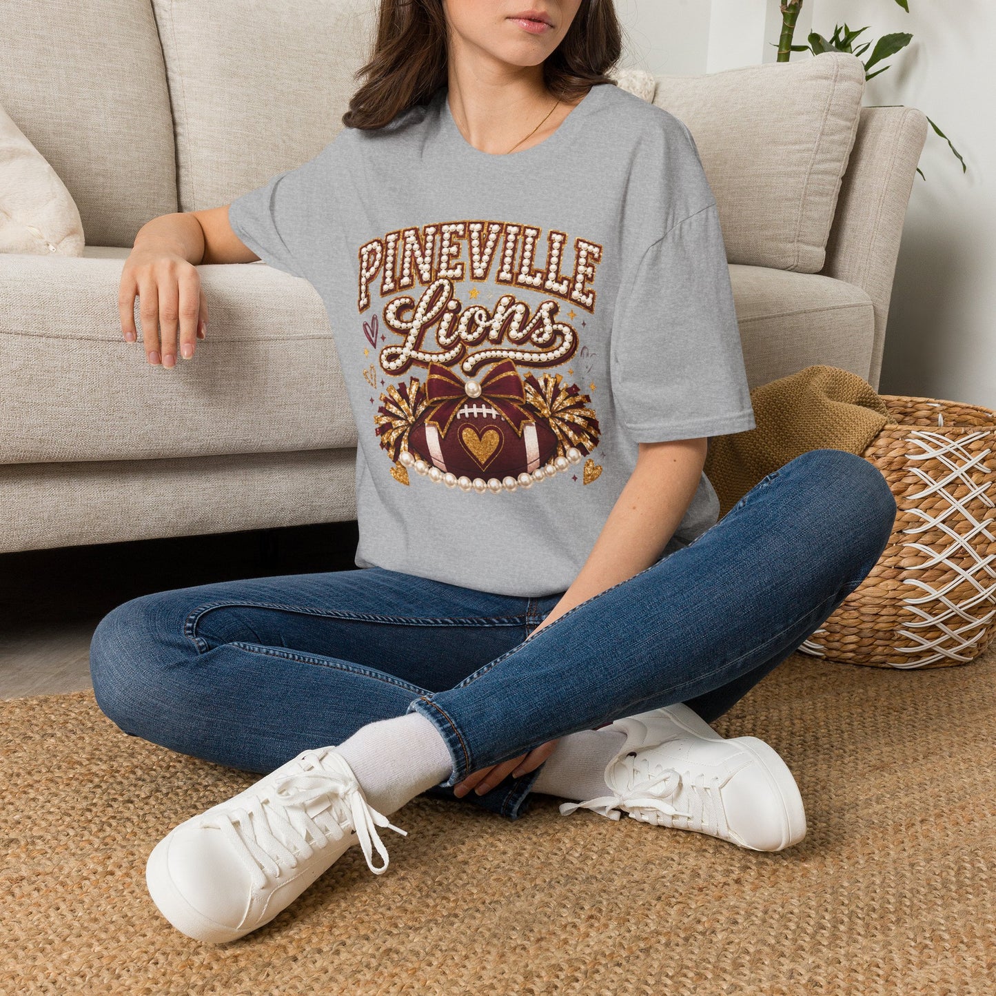 Pineville Lions Glam Game Day Gildan Tee