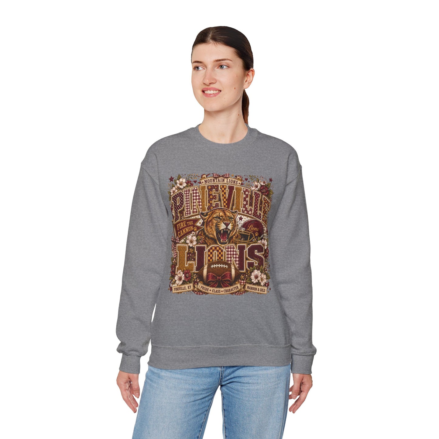 Pineville Lions Cottage Varsity Crewneck