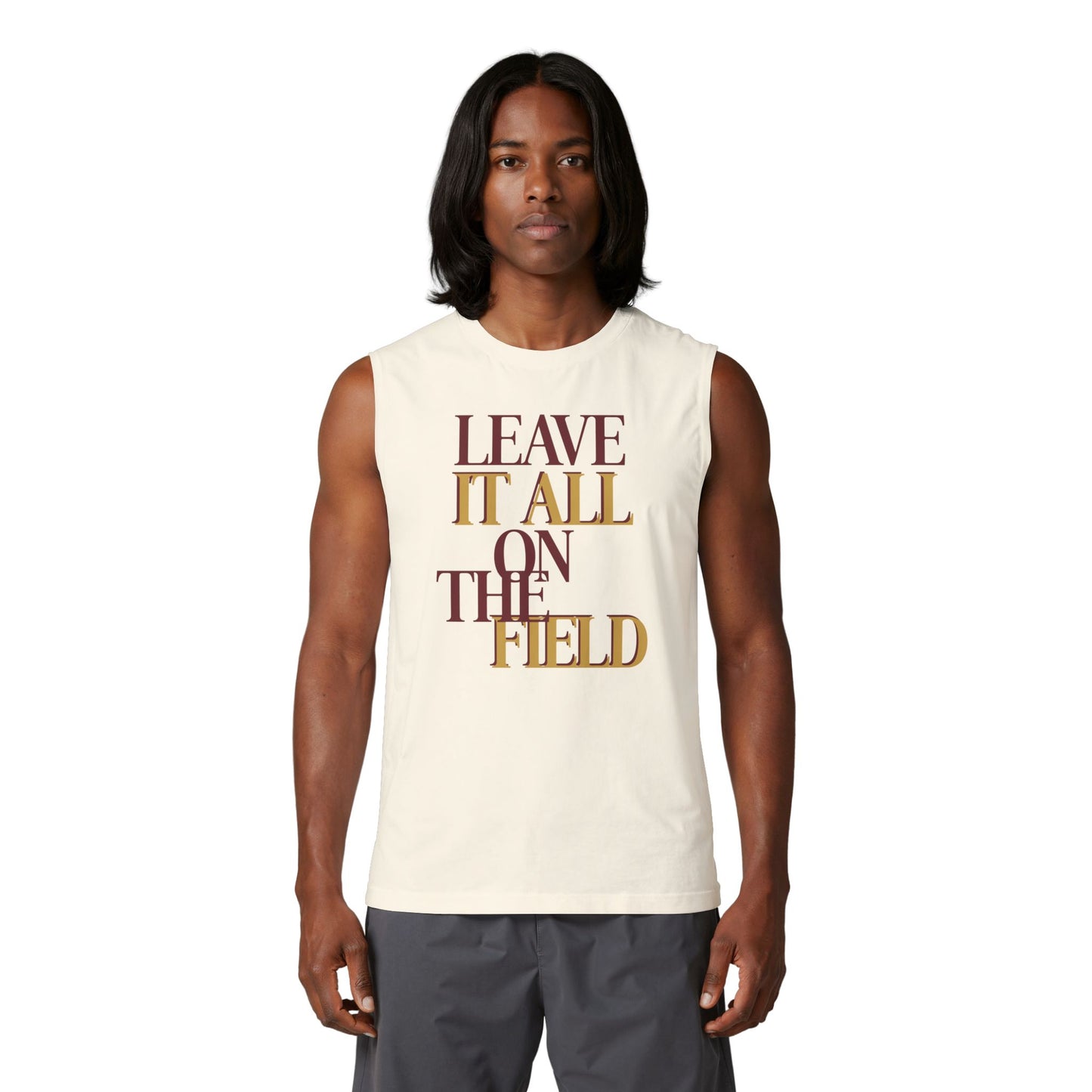 Leave It All on the Field Football Muscle Tank