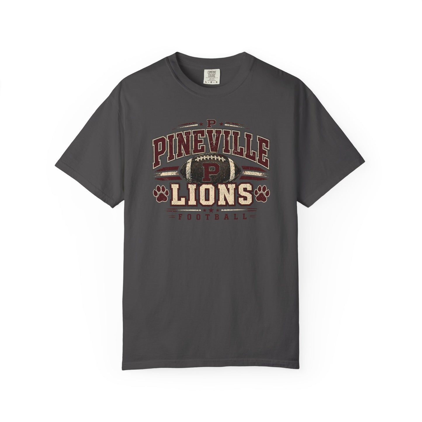Pineville Lions Vintage Football Graphic Tee | Comfort Colors 1717