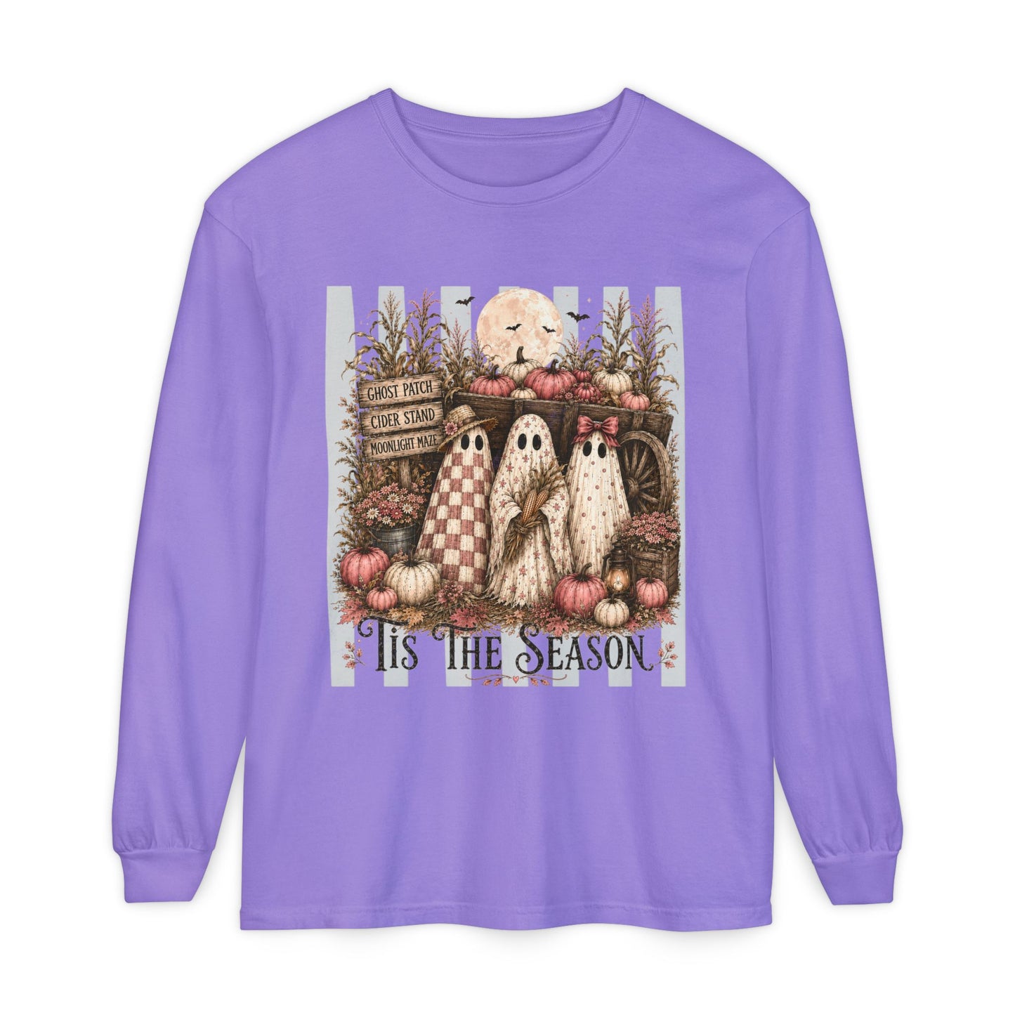 'Tis the Season Ghosts | Comfort Colors Long Sleeve Tee