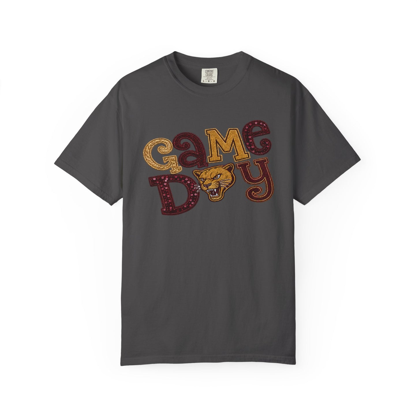 Pineville Lions Patchwork Sparkle Game Day Comfort Colors Tee