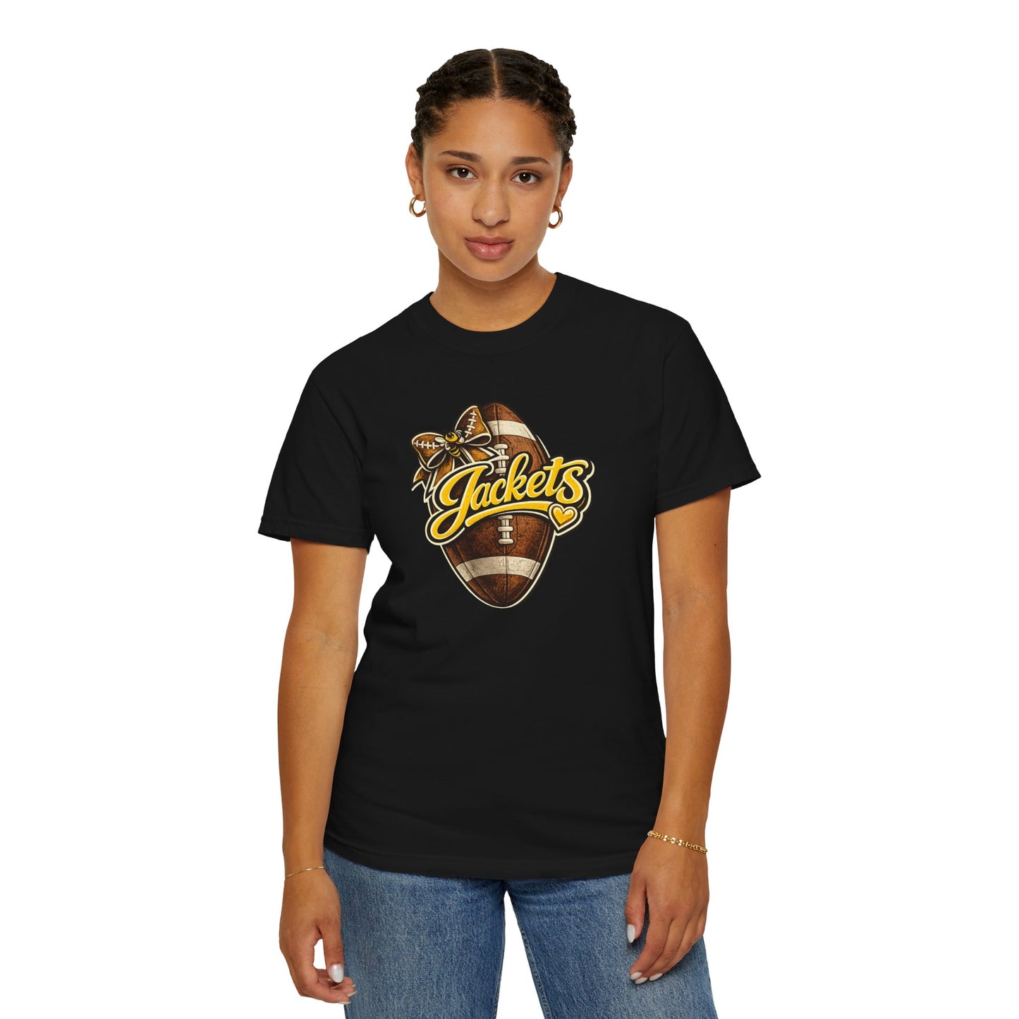 Middlesboro Yellow Jackets Football Bow Comfort Colors® Tee