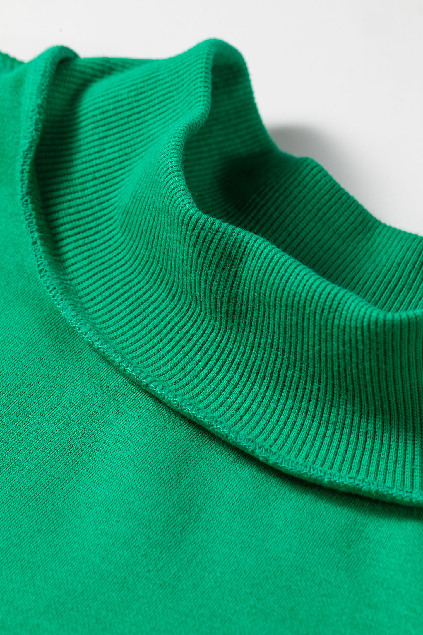Coffee Oversize Drop Shoulder Reversible Mock Neck Sweatshirt