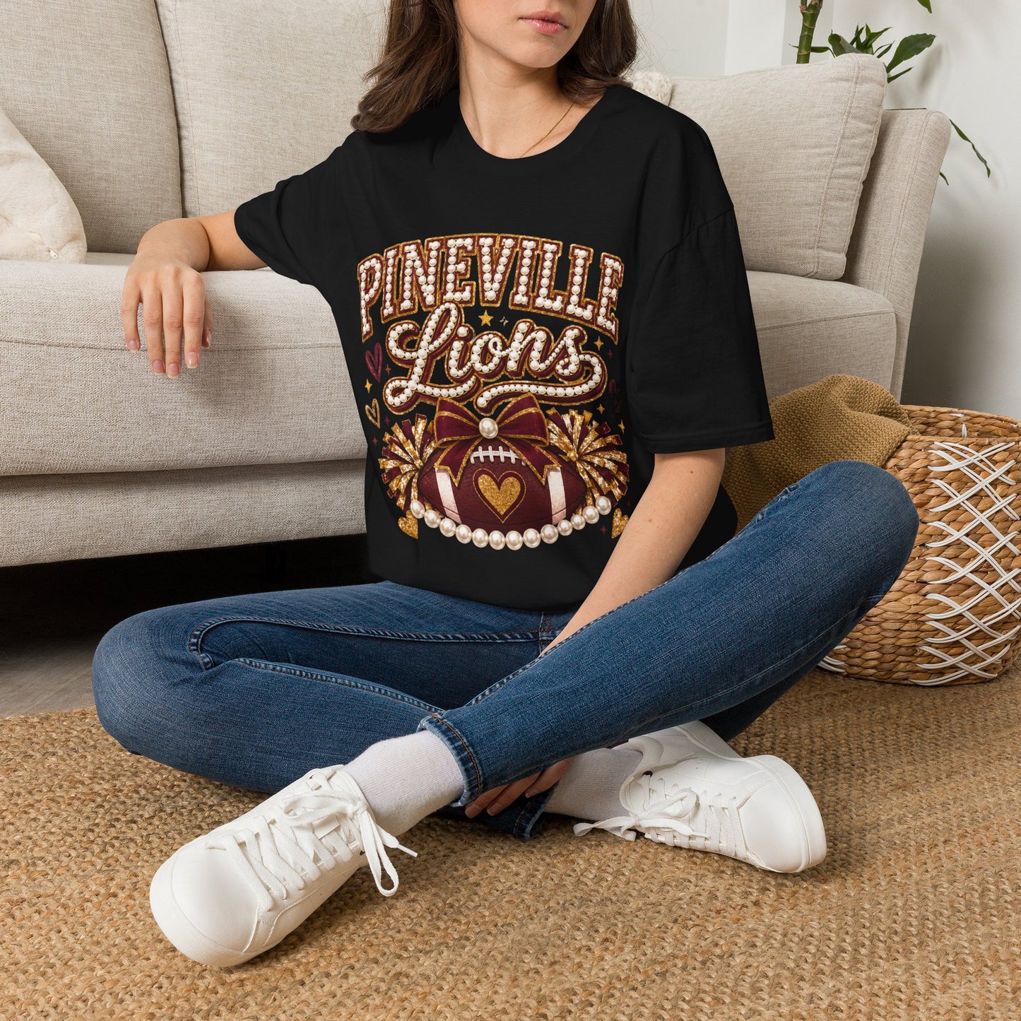 Pineville Lions Glam Game Day Gildan Tee