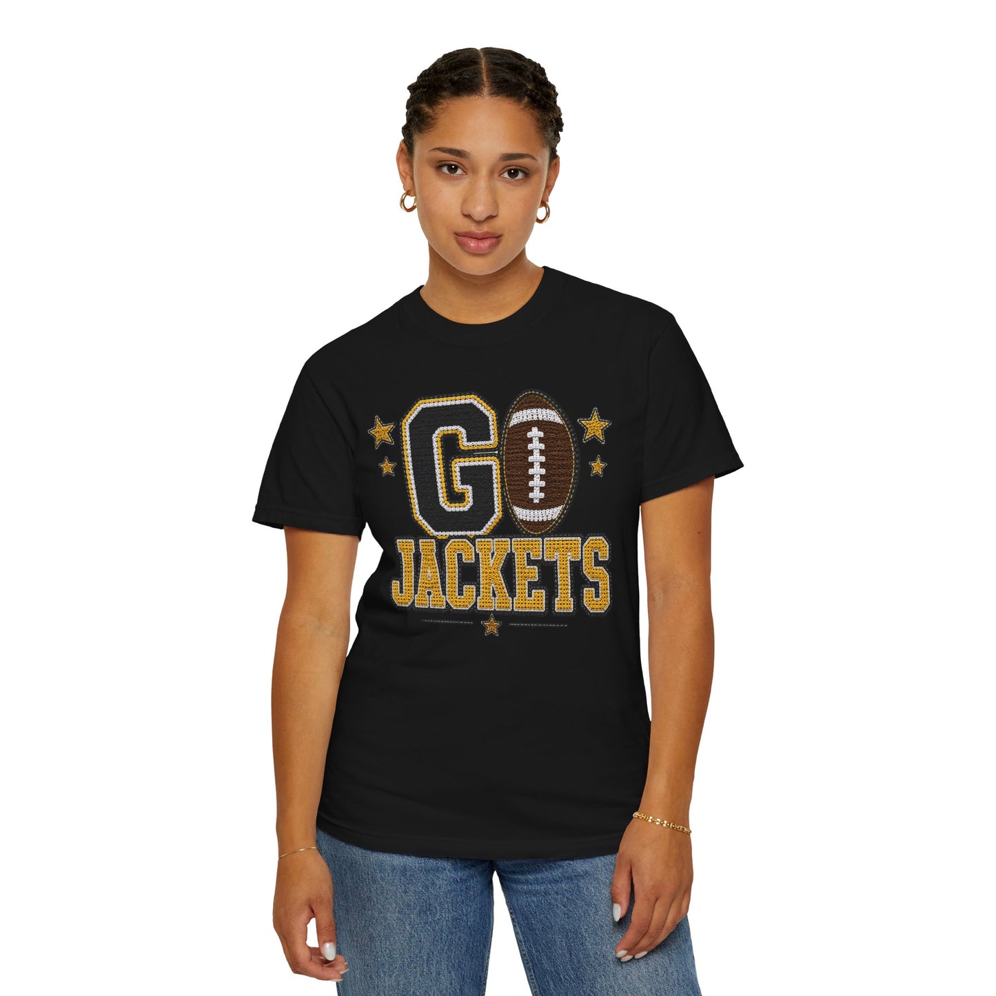 Go Jackets Crochet Game Day Comfort Colors Tee