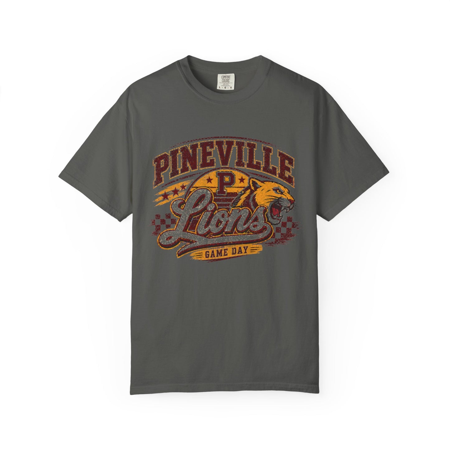 Pineville Lions Game Day T-Shirt — Vintage School Mascot Tee