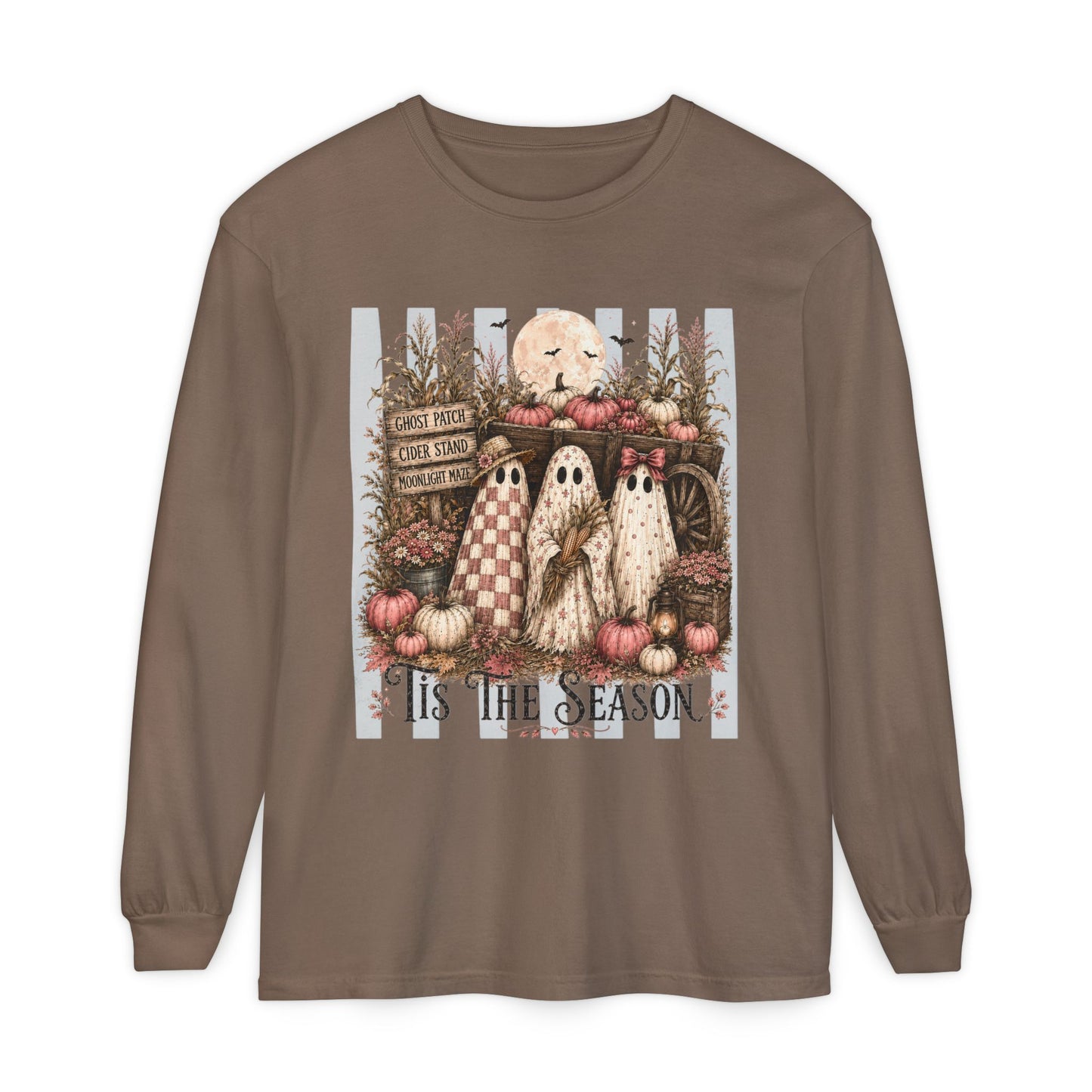 'Tis the Season Ghosts | Comfort Colors Long Sleeve Tee