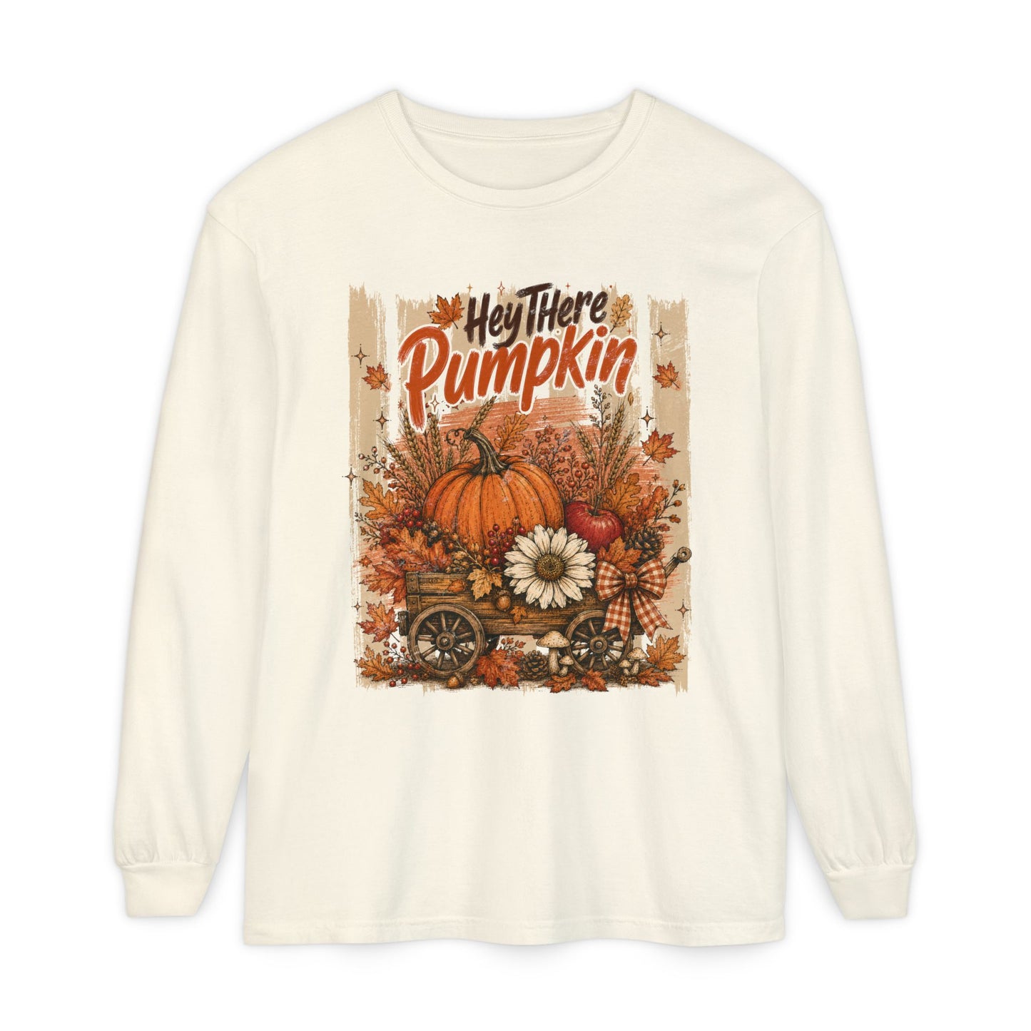 Hey There Pumpkin | Comfort Colors Long Sleeve Tee
