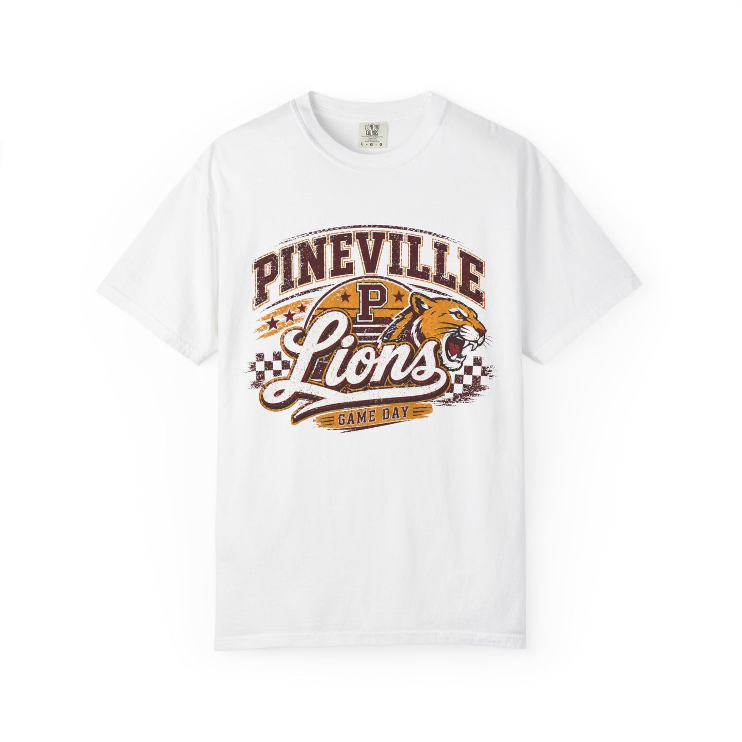 Pineville Lions Game Day T-Shirt — Vintage School Mascot Tee