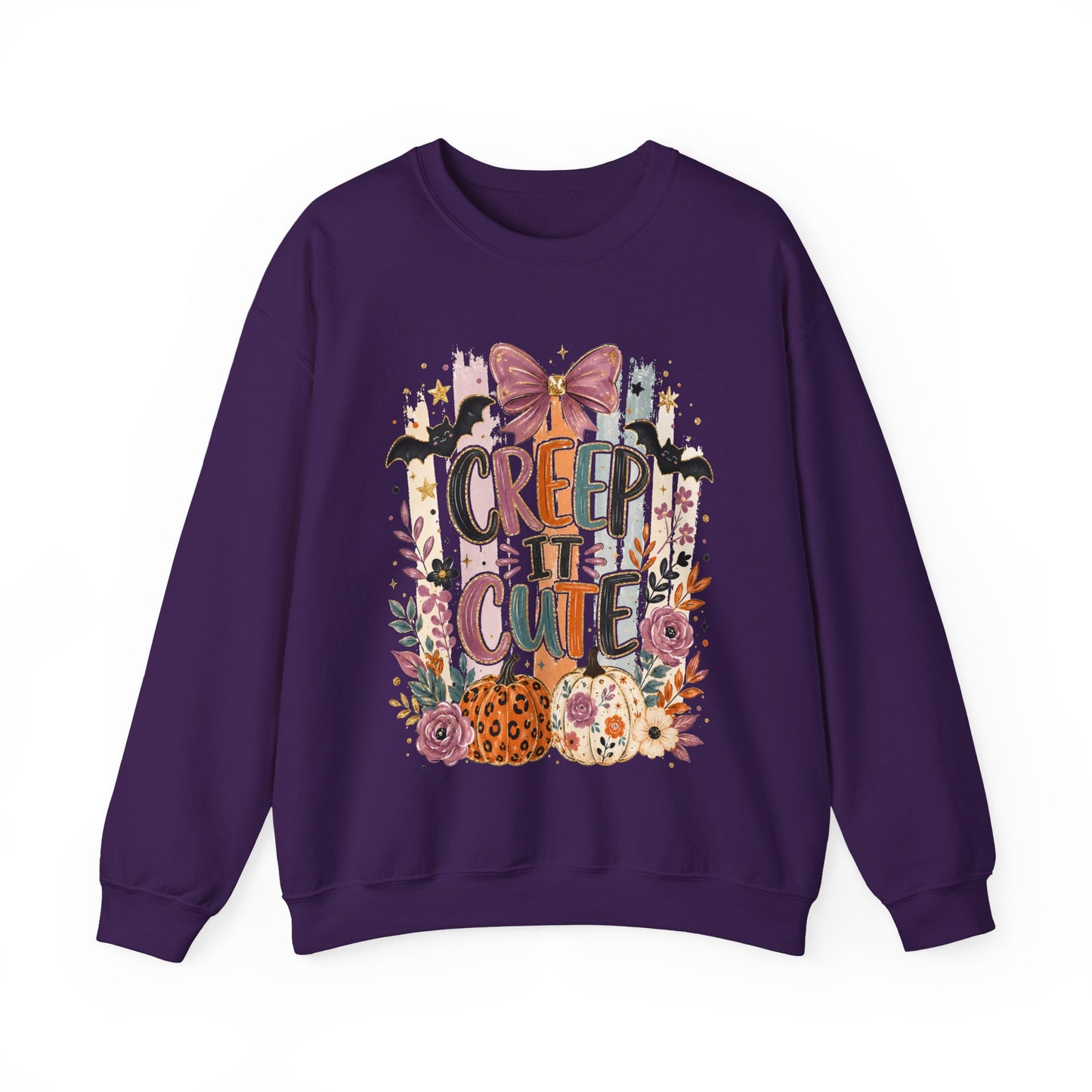 Cute Halloween Sweatshirt, Creep It Cute Crewneck, Colorful Halloween Shirt, Girly Halloween Sweatshirt, Spooky Season Crewneck