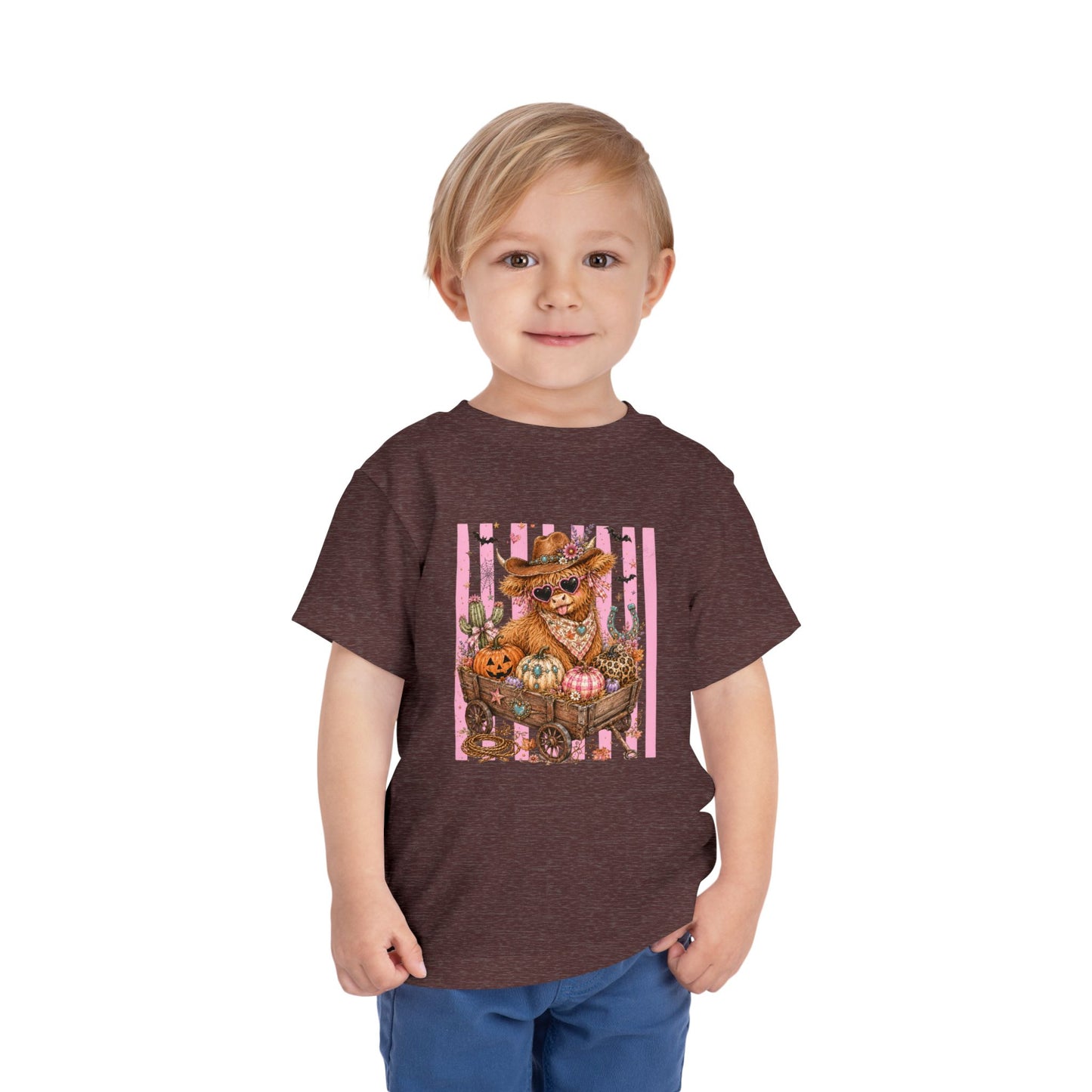 Fall Highland Cow Wagon | Toddler Tee