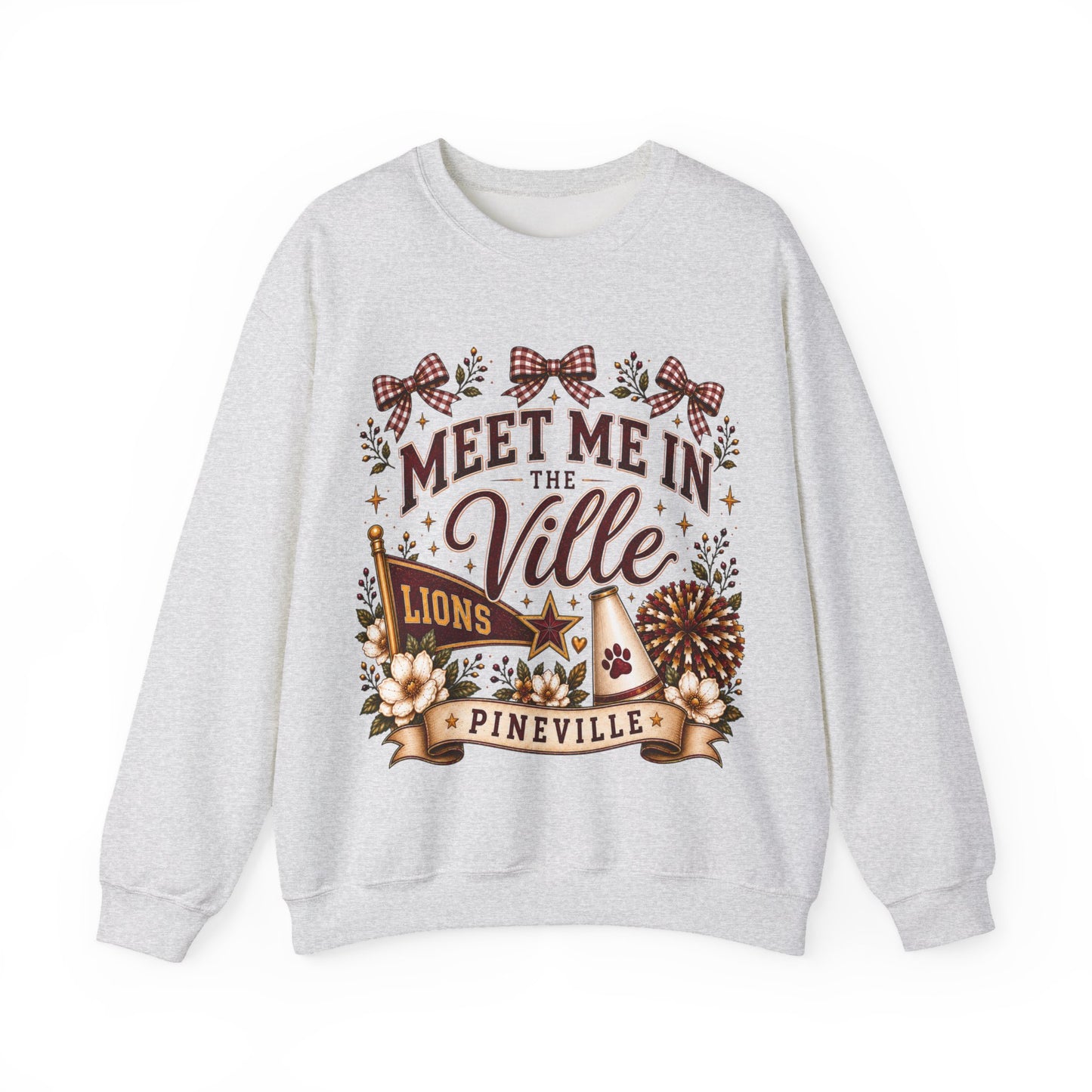 Meet Me in the Ville | Pineville Lions Crewneck Sweatshirt
