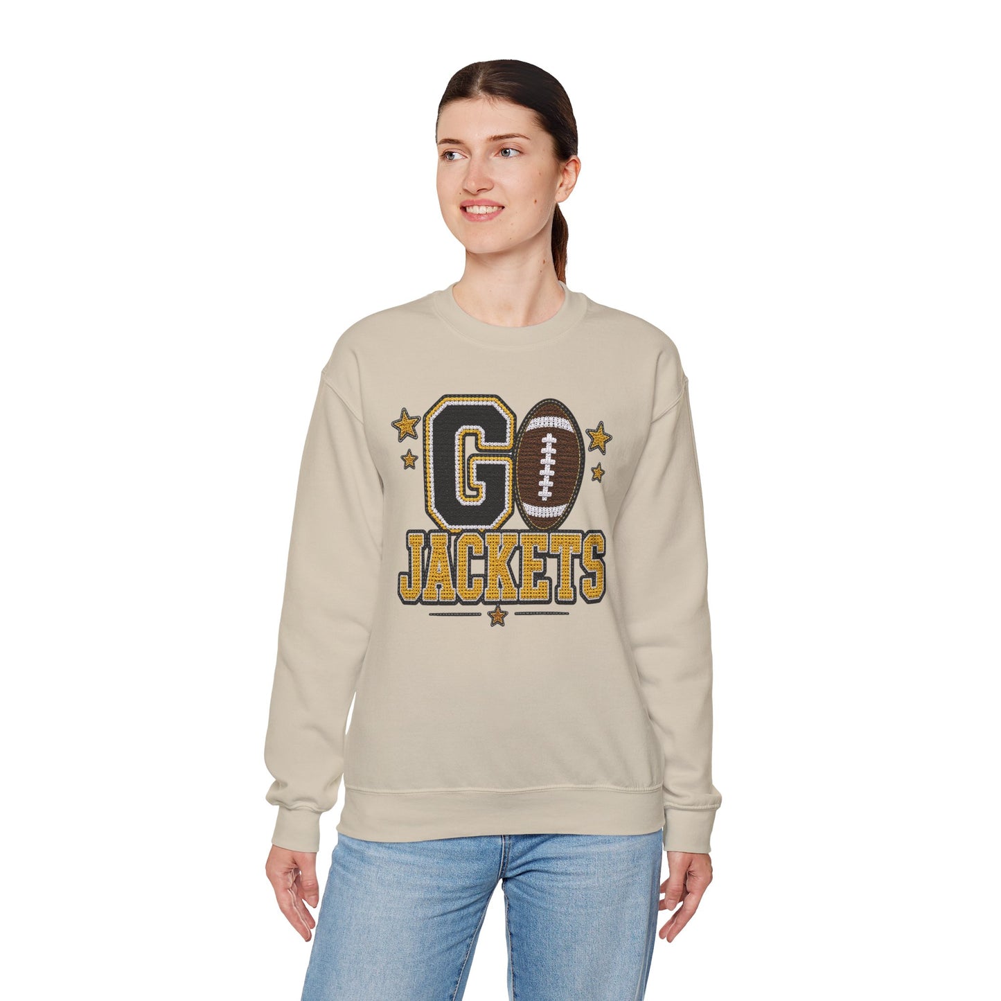 Go Jackets Crochet Game Day Crewneck