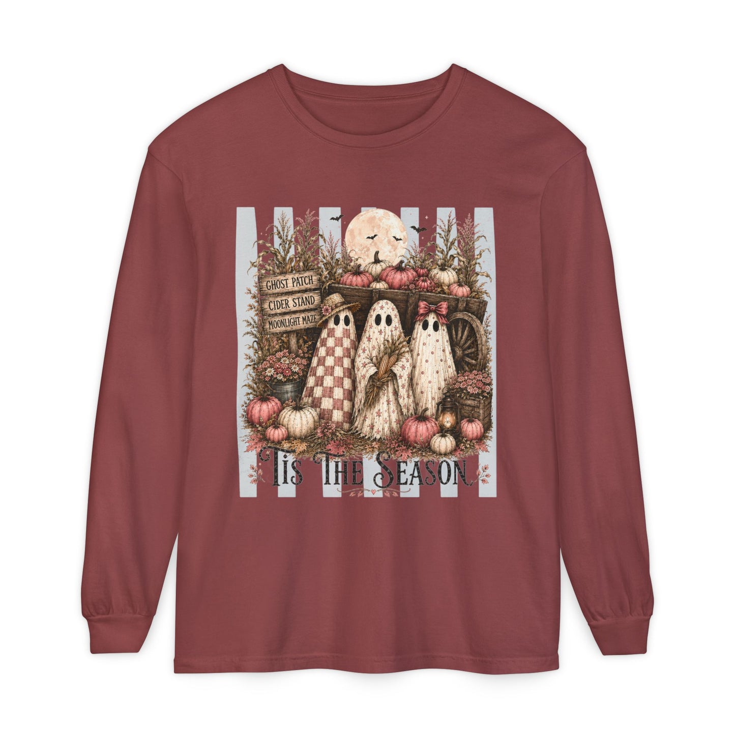 'Tis the Season Ghosts | Comfort Colors Long Sleeve Tee