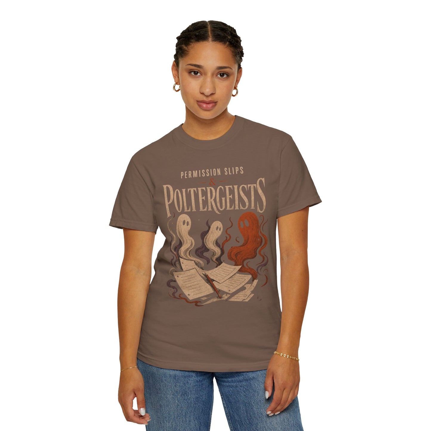 Permission Slips & Poltergeists Comfort Colors Halloween Tee