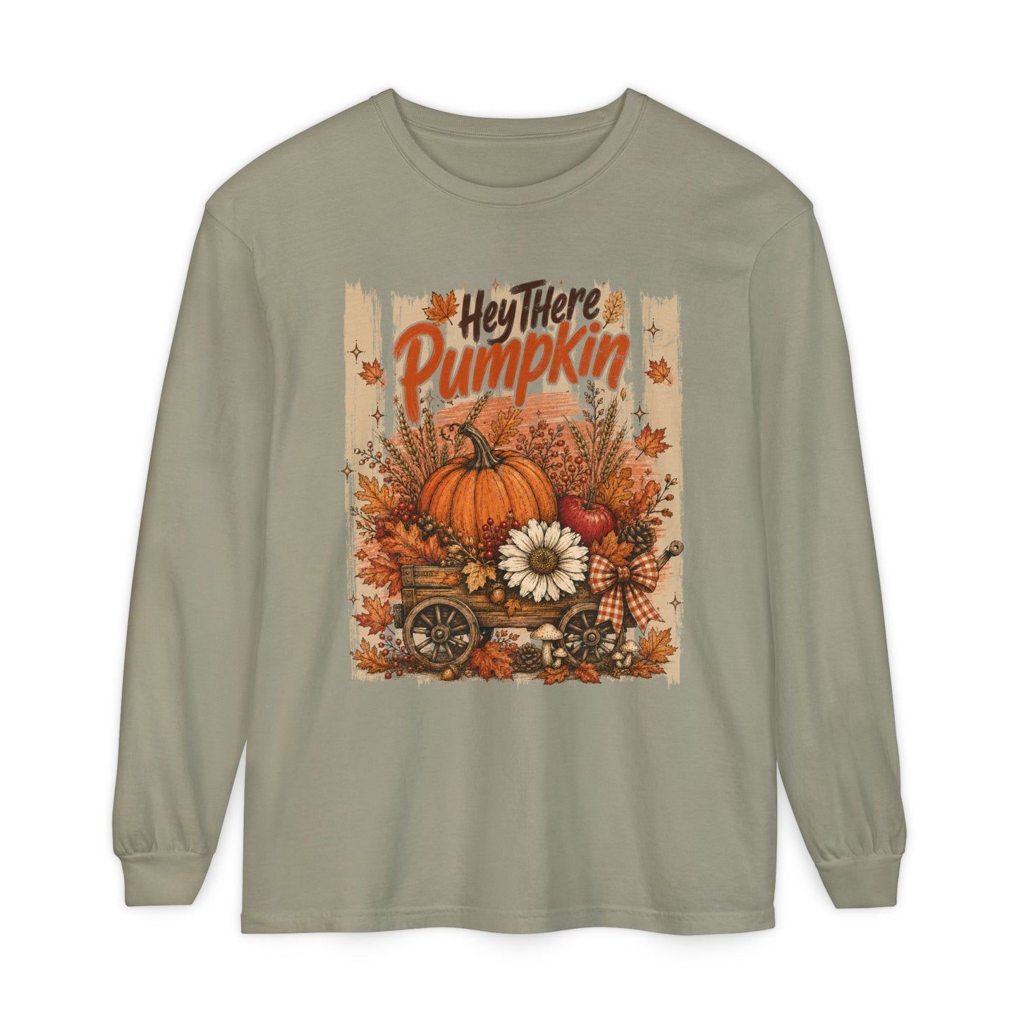 Hey There Pumpkin | Comfort Colors Long Sleeve Tee