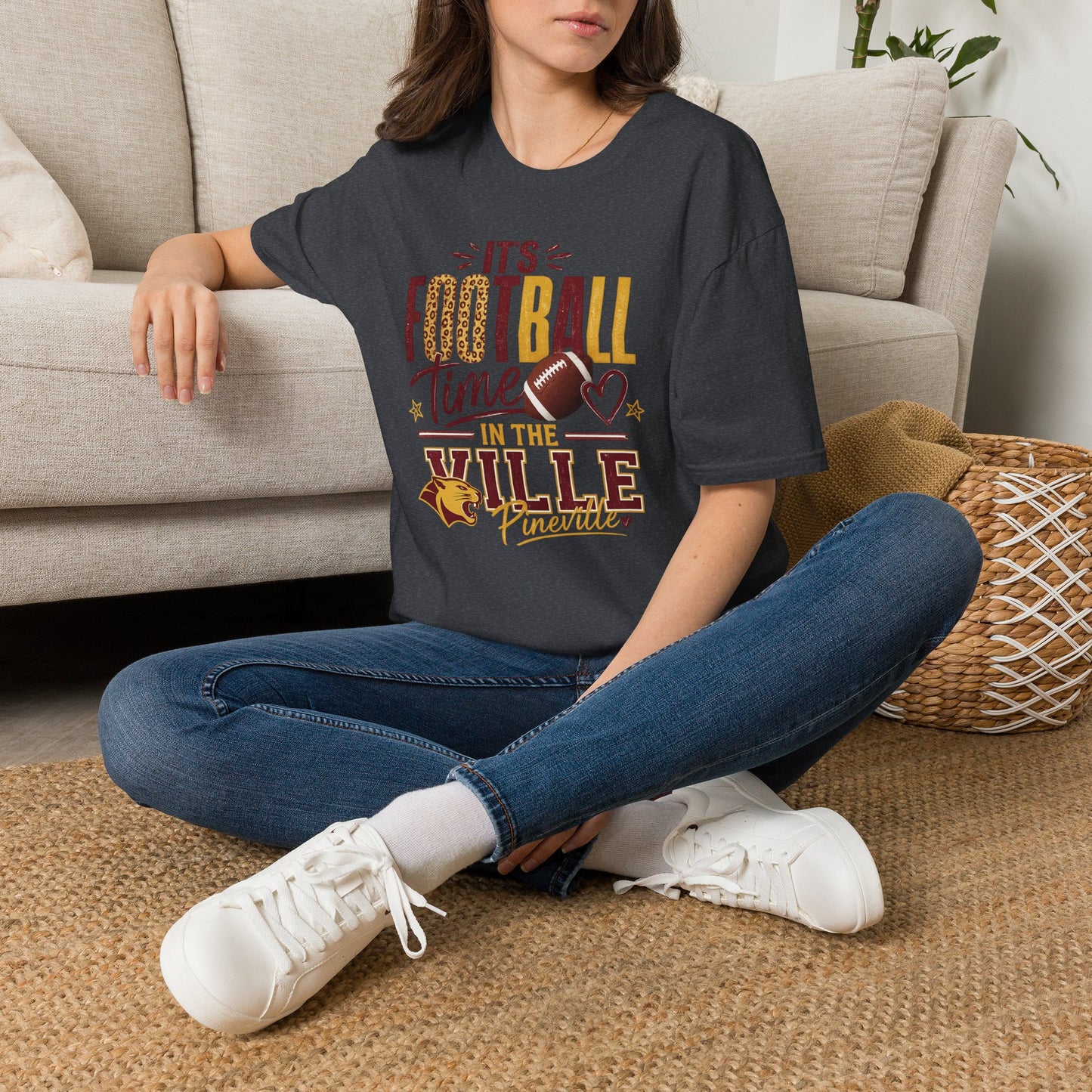 It’s Football Time in the Ville | Pineville Mountain Lions Game Day Gildan Graphic Tee