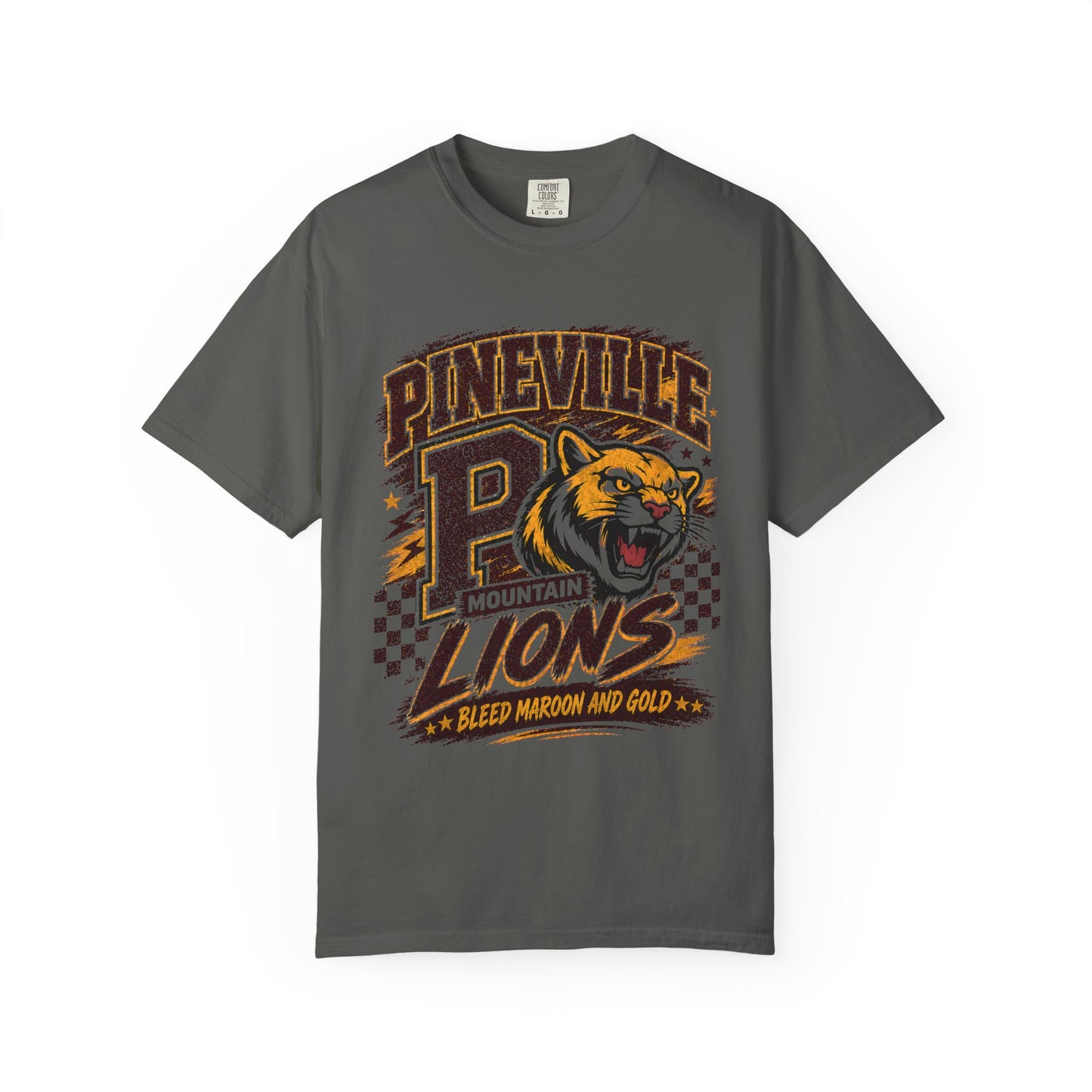 Pineville Mountain Lions Vintage Mascot T-Shirt
