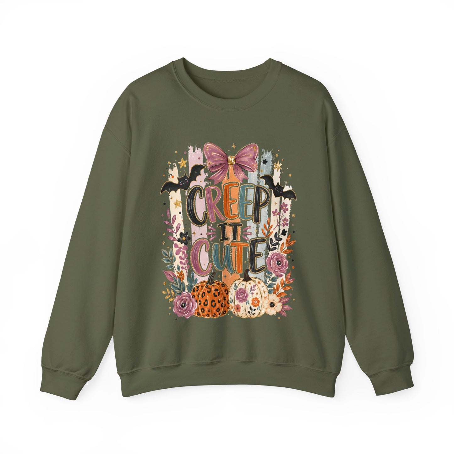 Cute Halloween Sweatshirt, Creep It Cute Crewneck, Colorful Halloween Shirt, Girly Halloween Sweatshirt, Spooky Season Crewneck