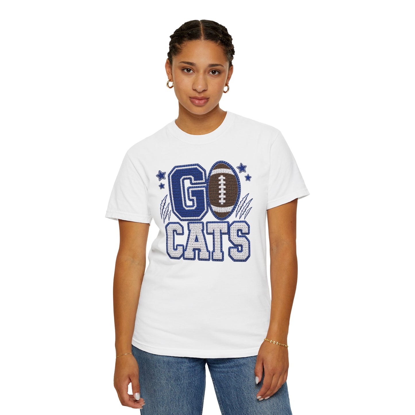 Go Cats Crochet Game Day Comfort Colors Tee