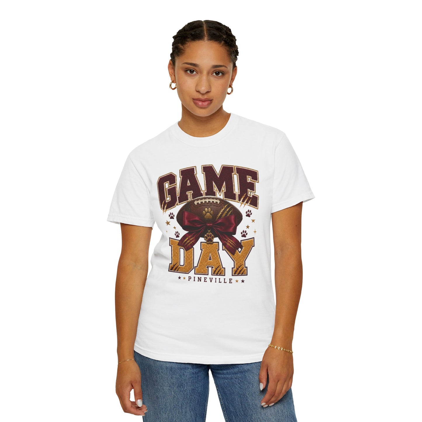 Pineville Lions Bow Game Day Comfort Colors Tee