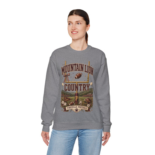 Mountain Lion Country Pineville Football Crewneck