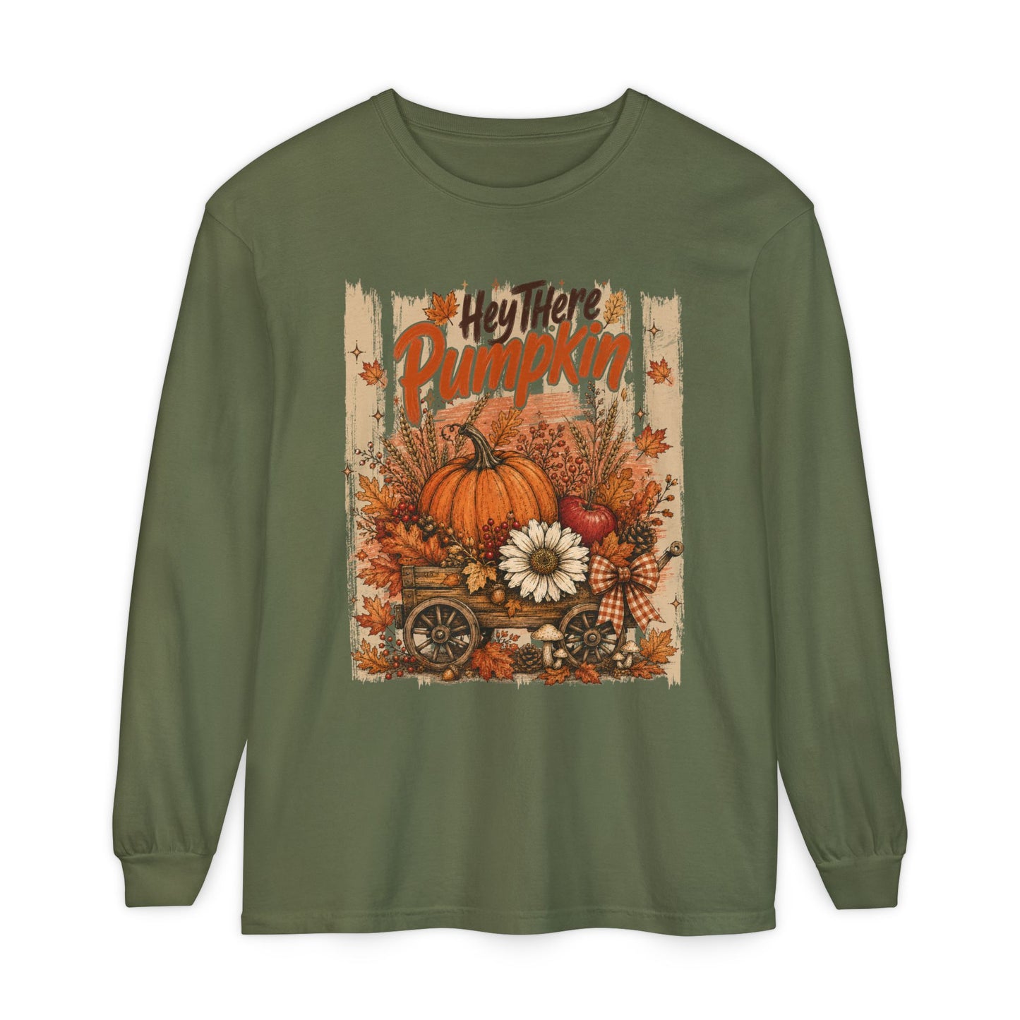 Hey There Pumpkin | Comfort Colors Long Sleeve Tee