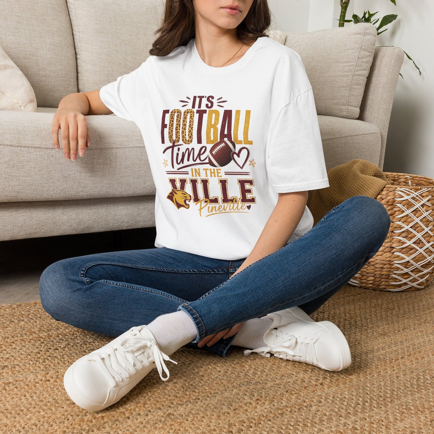 It’s Football Time in the Ville | Pineville Mountain Lions Game Day Gildan Graphic Tee