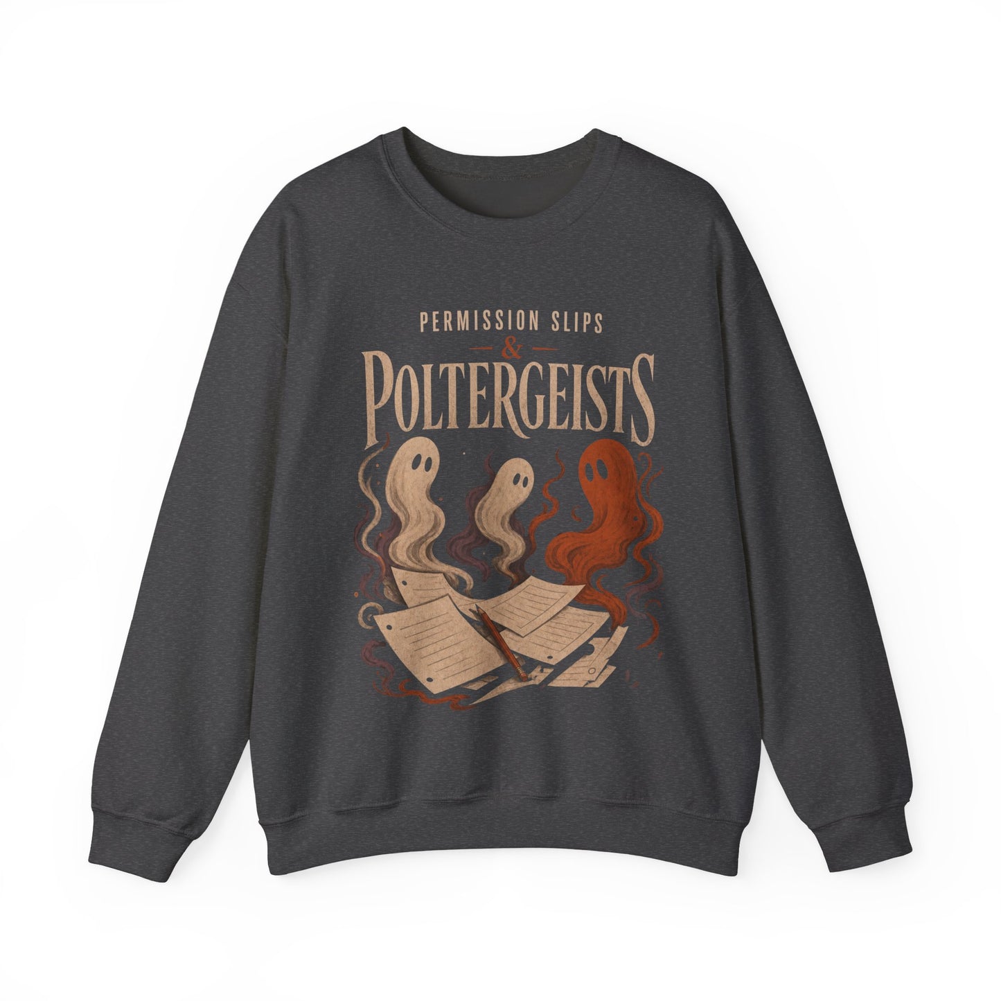 Permission Slips & Poltergeists Halloween Crewneck Sweatshirt