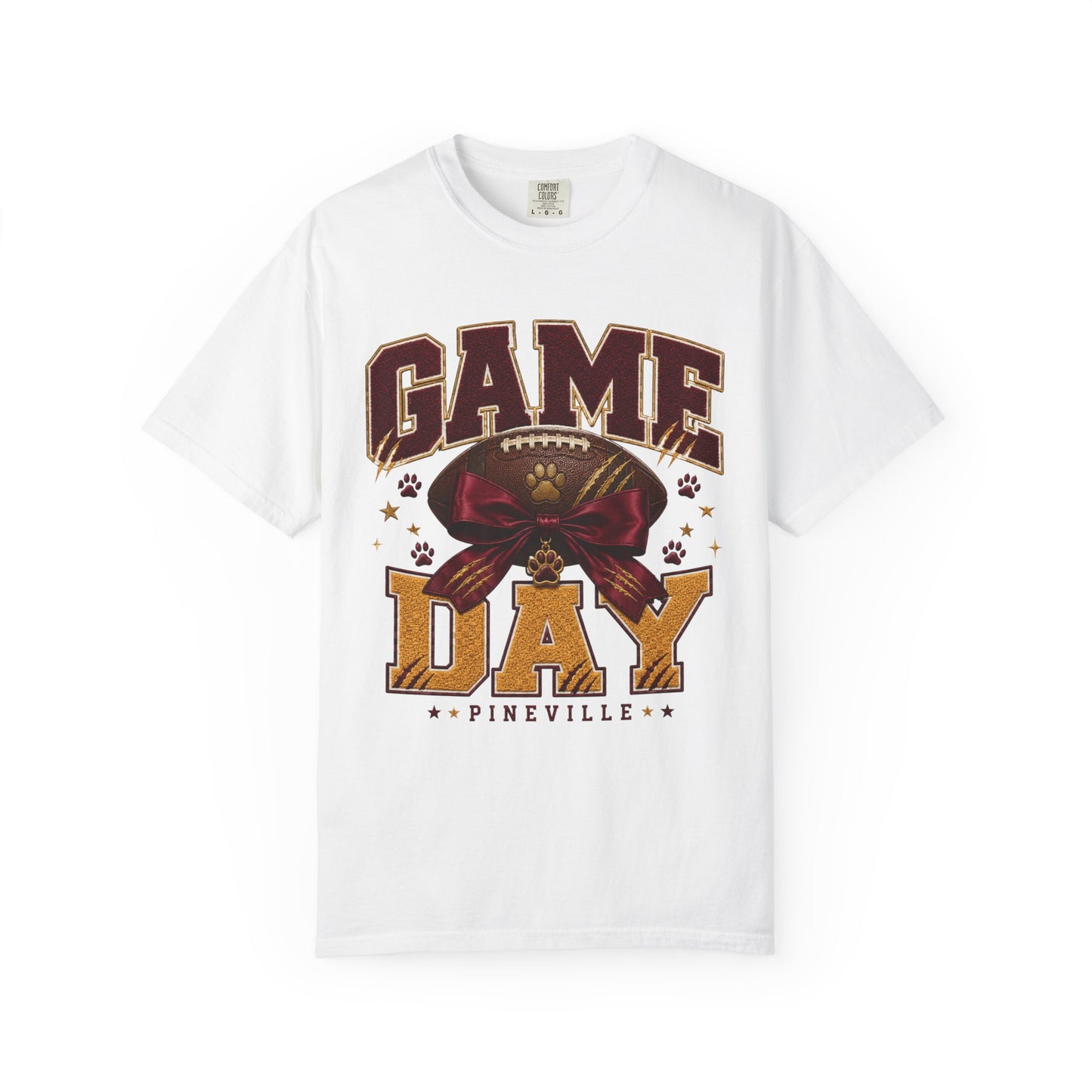 Pineville Lions Bow Game Day Comfort Colors Tee