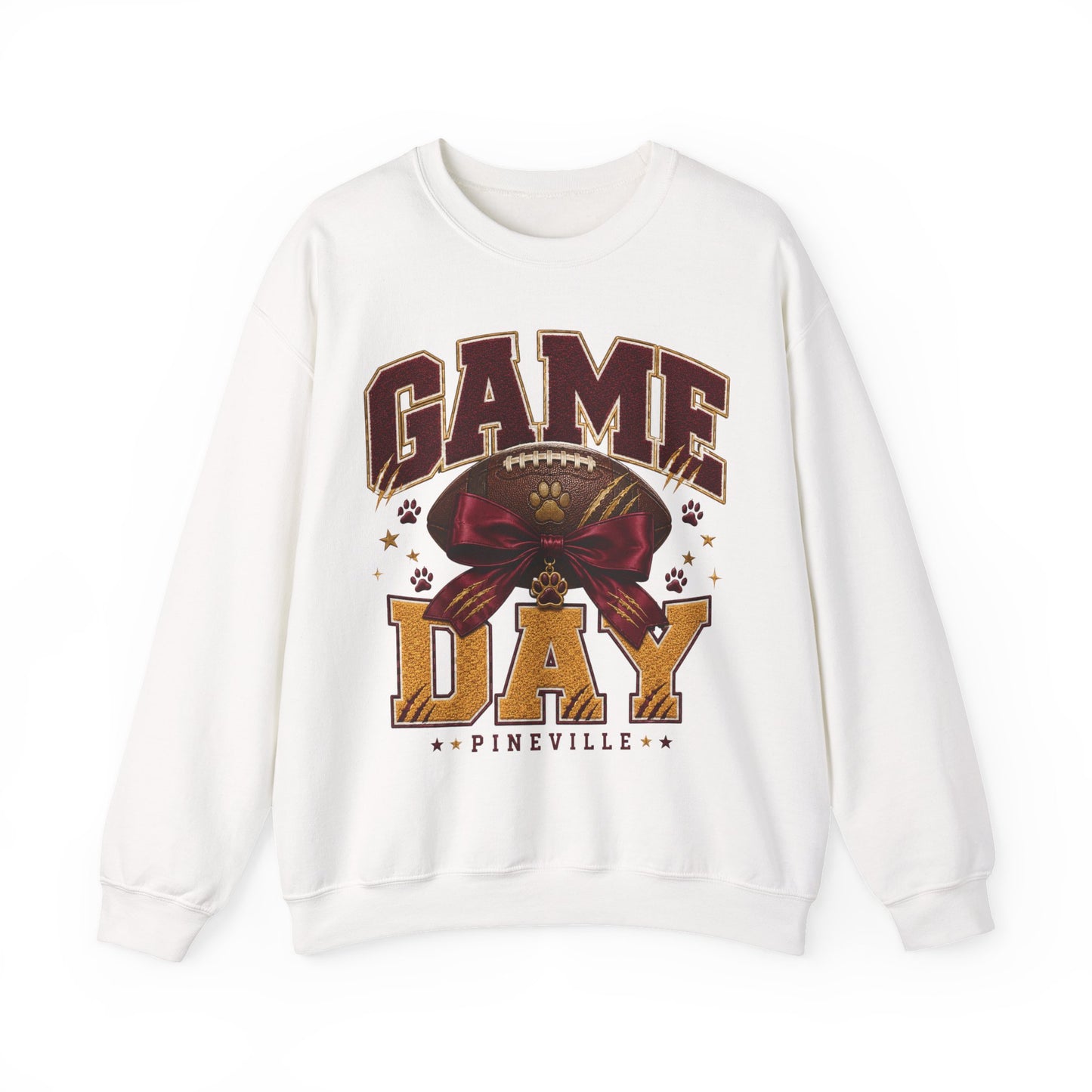 Pineville Lions Bow Game Day Crewneck