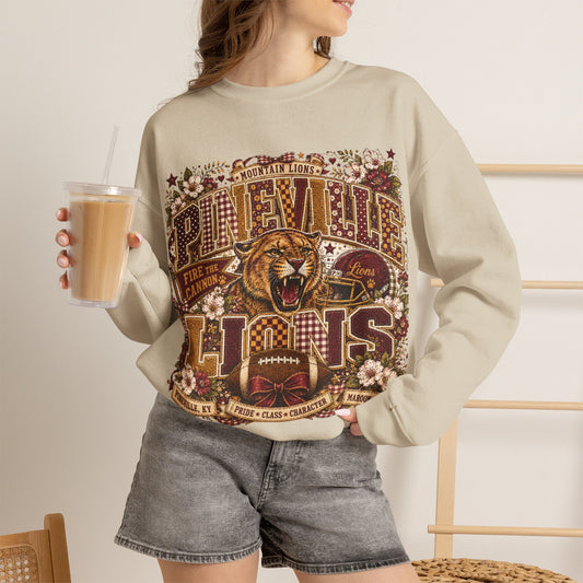 Pineville Lions Cottage Varsity Crewneck