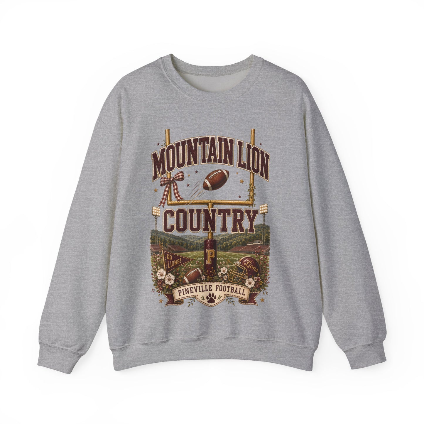 Mountain Lion Country Pineville Football Crewneck