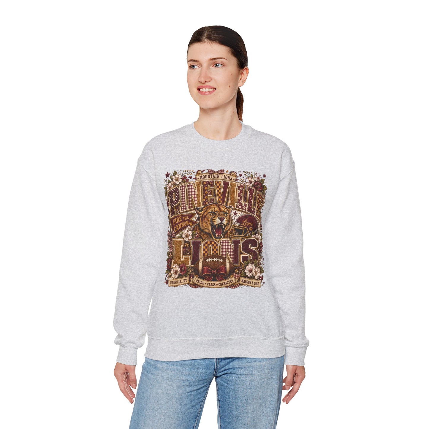 Pineville Lions Cottage Varsity Crewneck