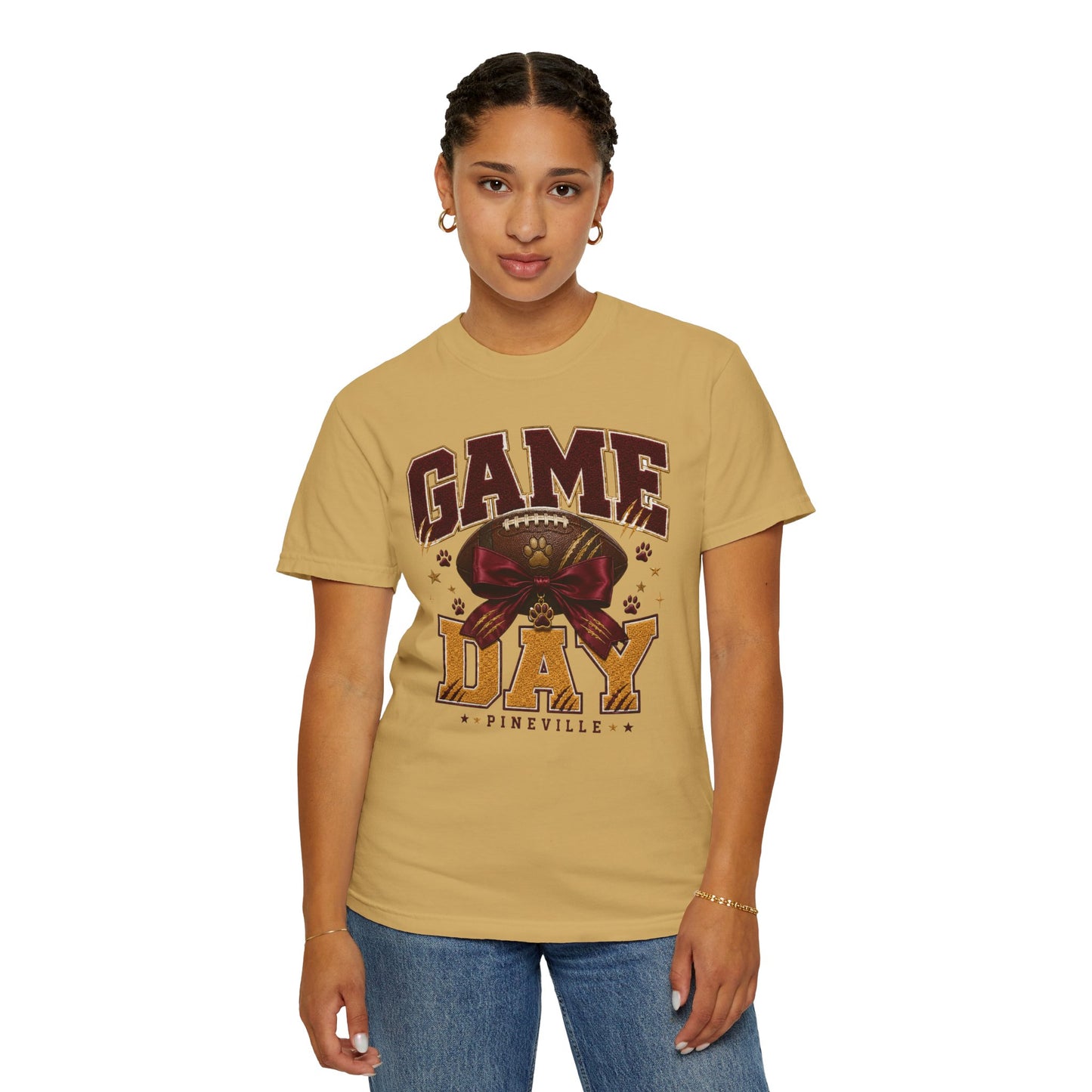 Pineville Lions Bow Game Day Comfort Colors Tee