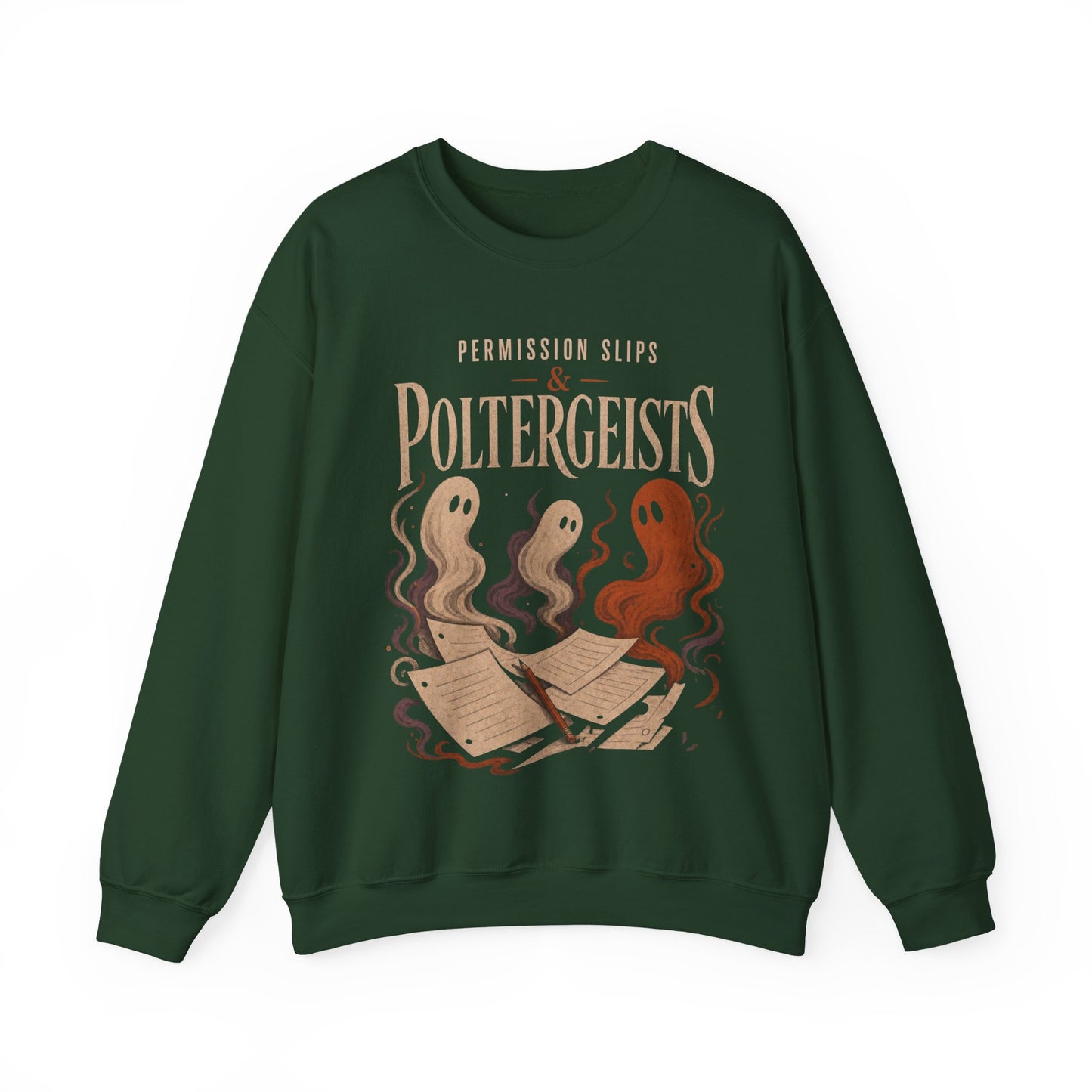 Permission Slips & Poltergeists Halloween Crewneck Sweatshirt